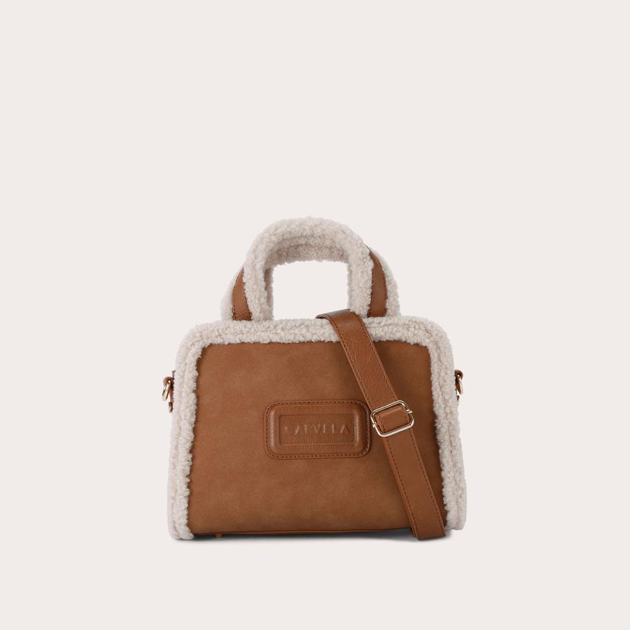 MINI BELLA BORG TOTE Brown Borg Tote Bag by CARVELA