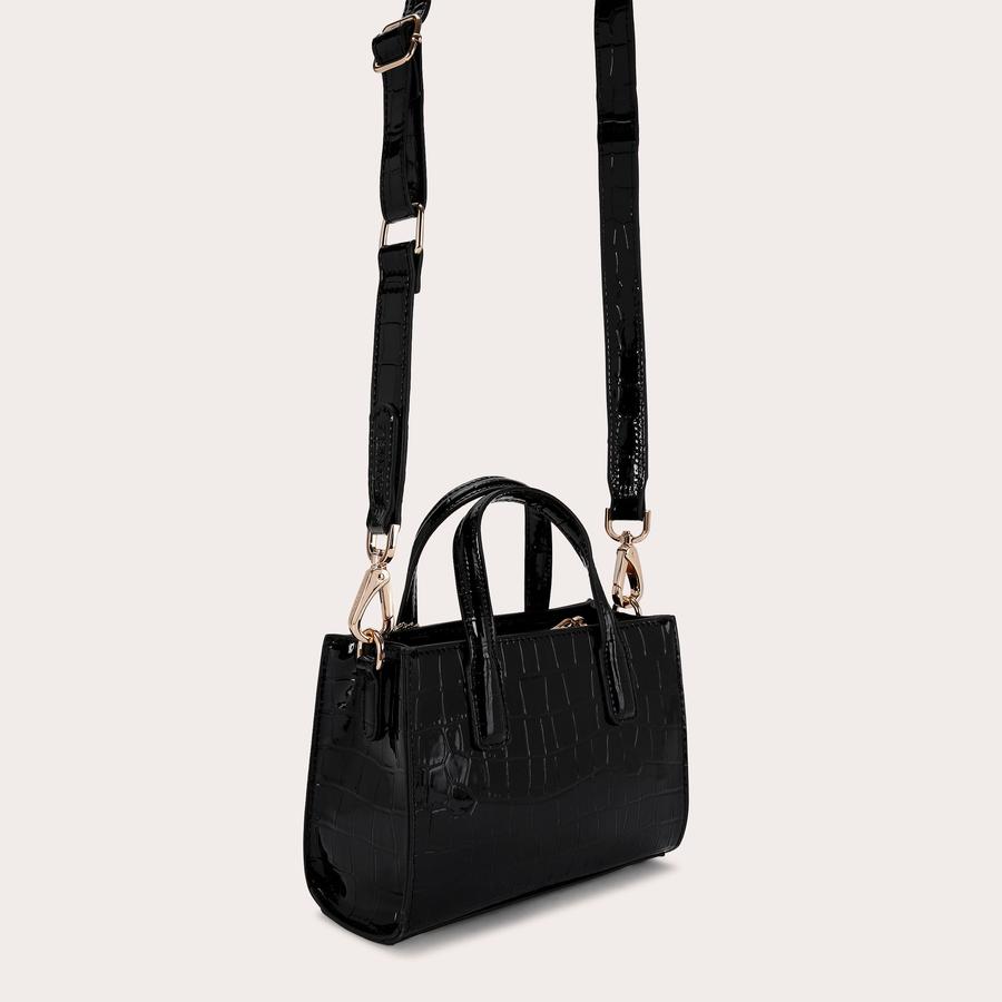 Carvela black croc bag online