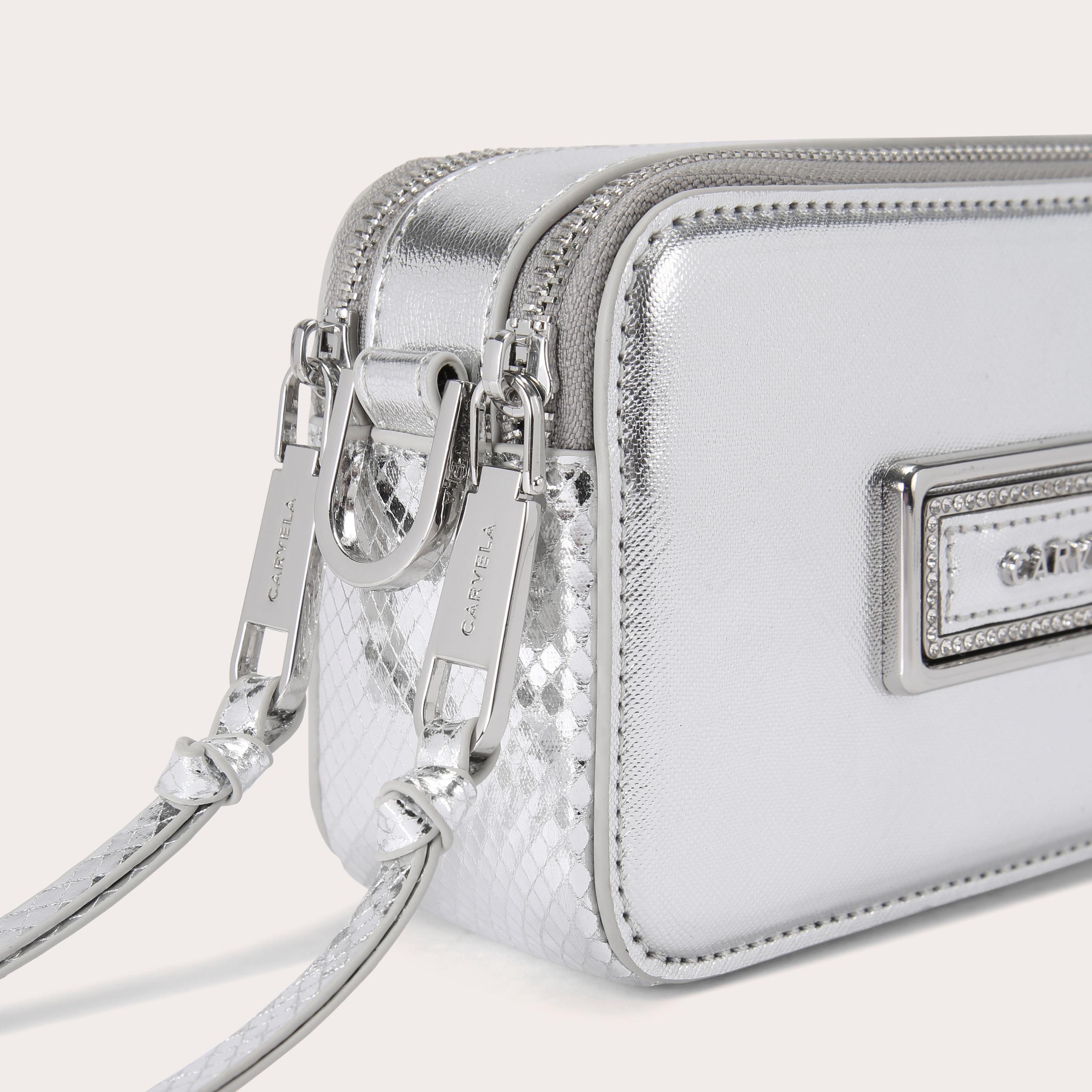 Silver geometric figure bag on sale