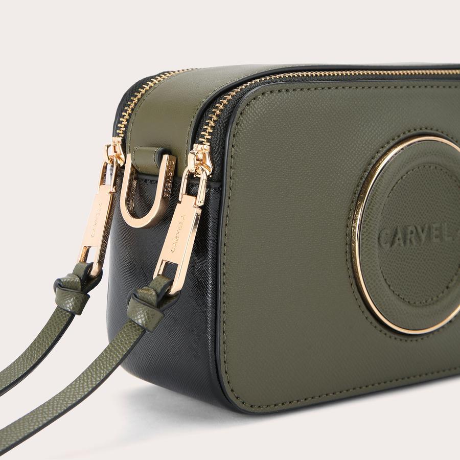 ROMA CIRCLE CAMERA Khaki Camera Bag by CARVELA