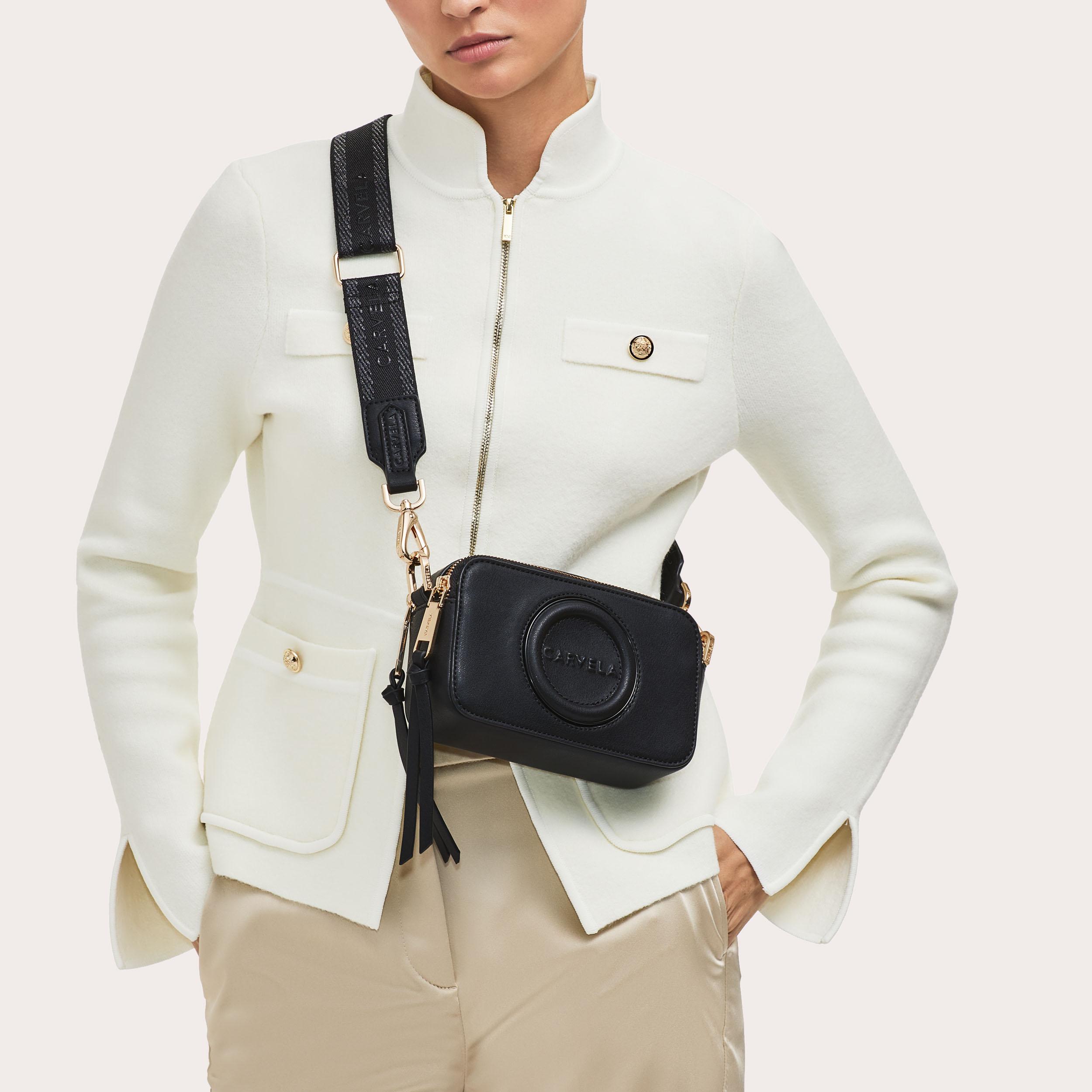 MINI ROMA CIRCLE Black Camera Bag by CARVELA