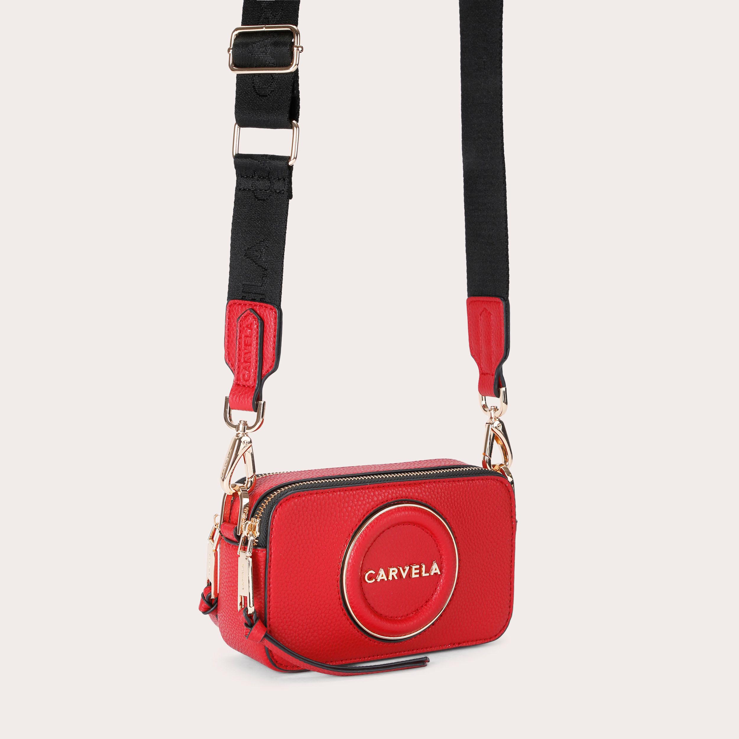 MINI ROMA CIRCLE Red Camera Bag by CARVELA