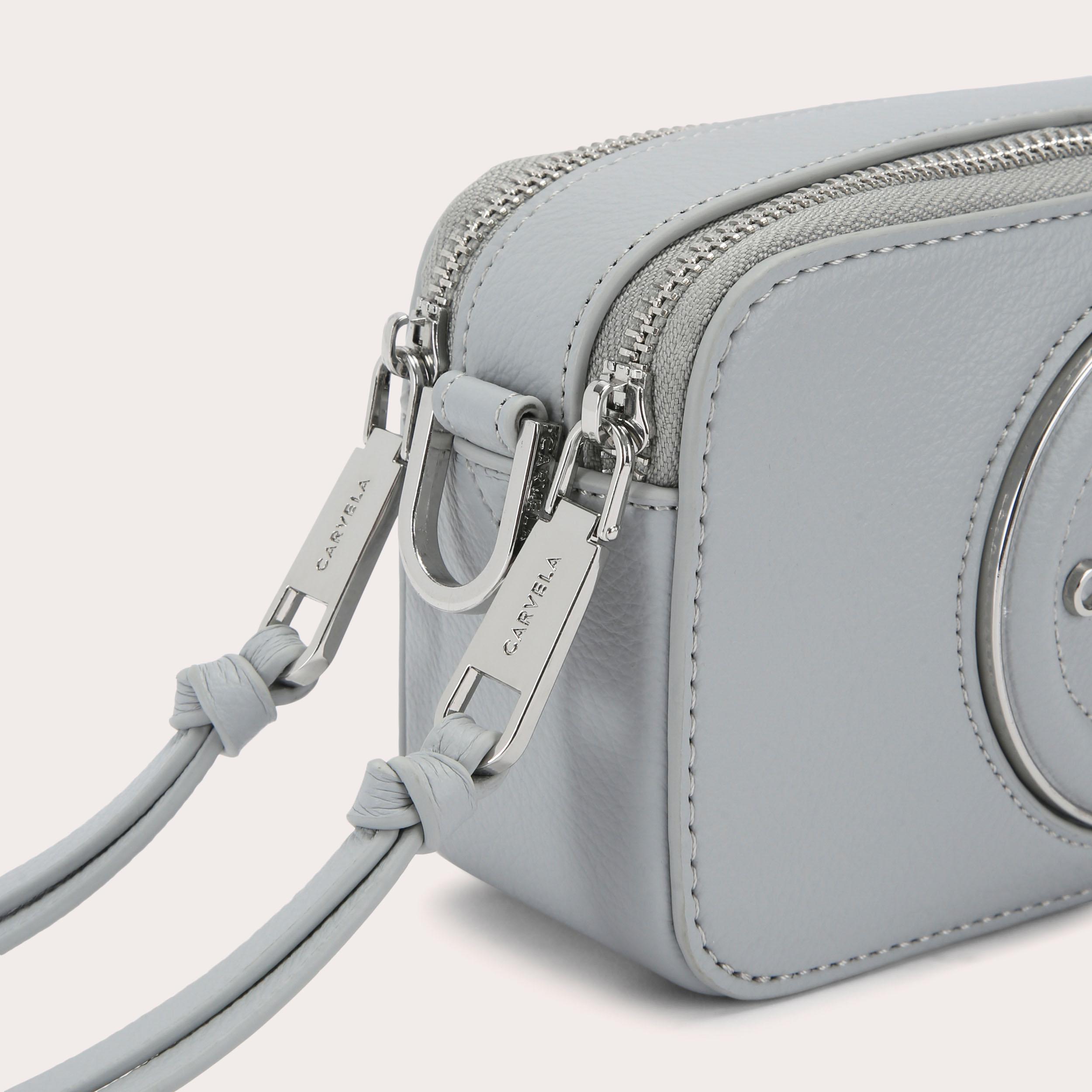 MINI ROMA CIRCLE Pale Blue Mini Circle Camera Bag by CARVELA