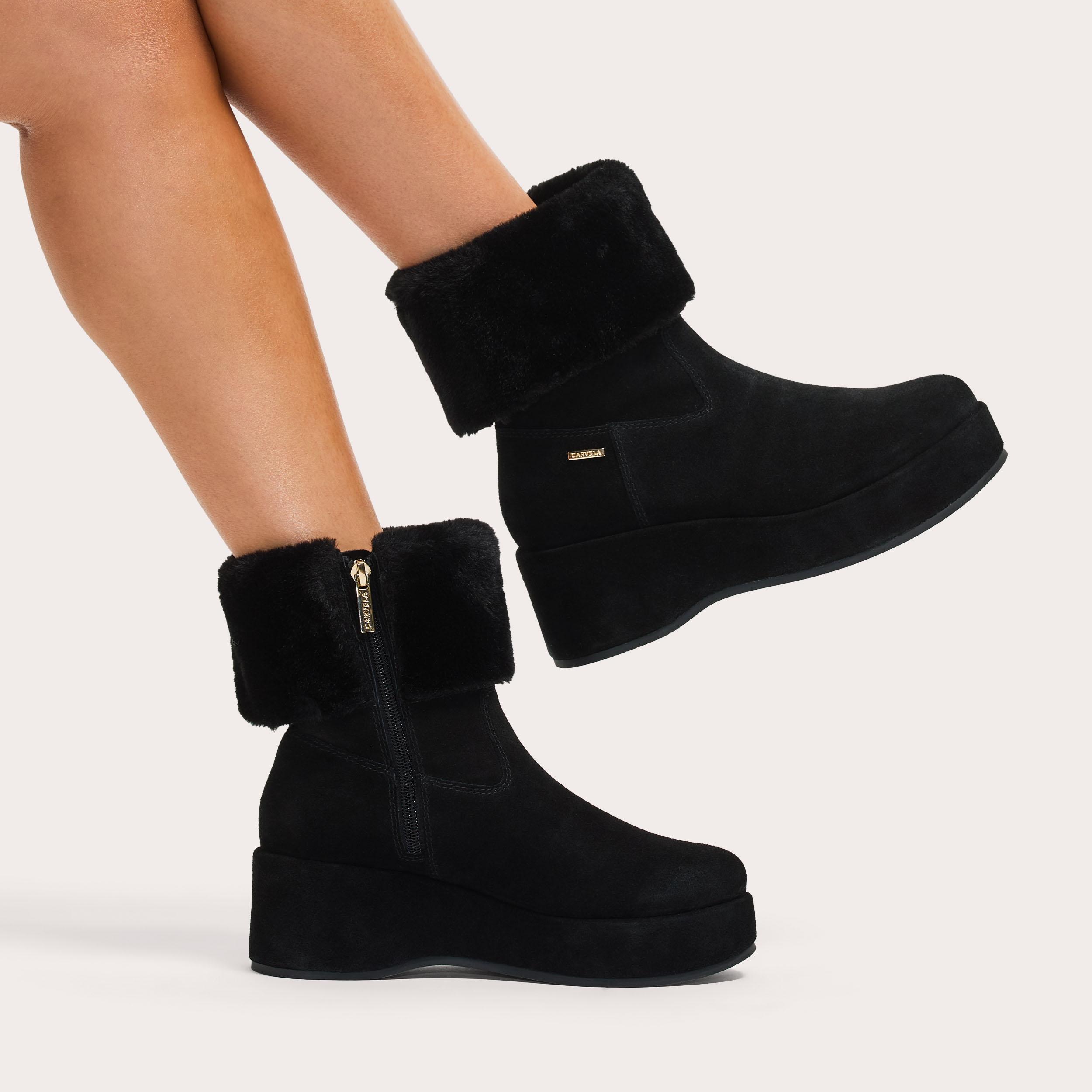 Carvela black suede ankle boots best sale