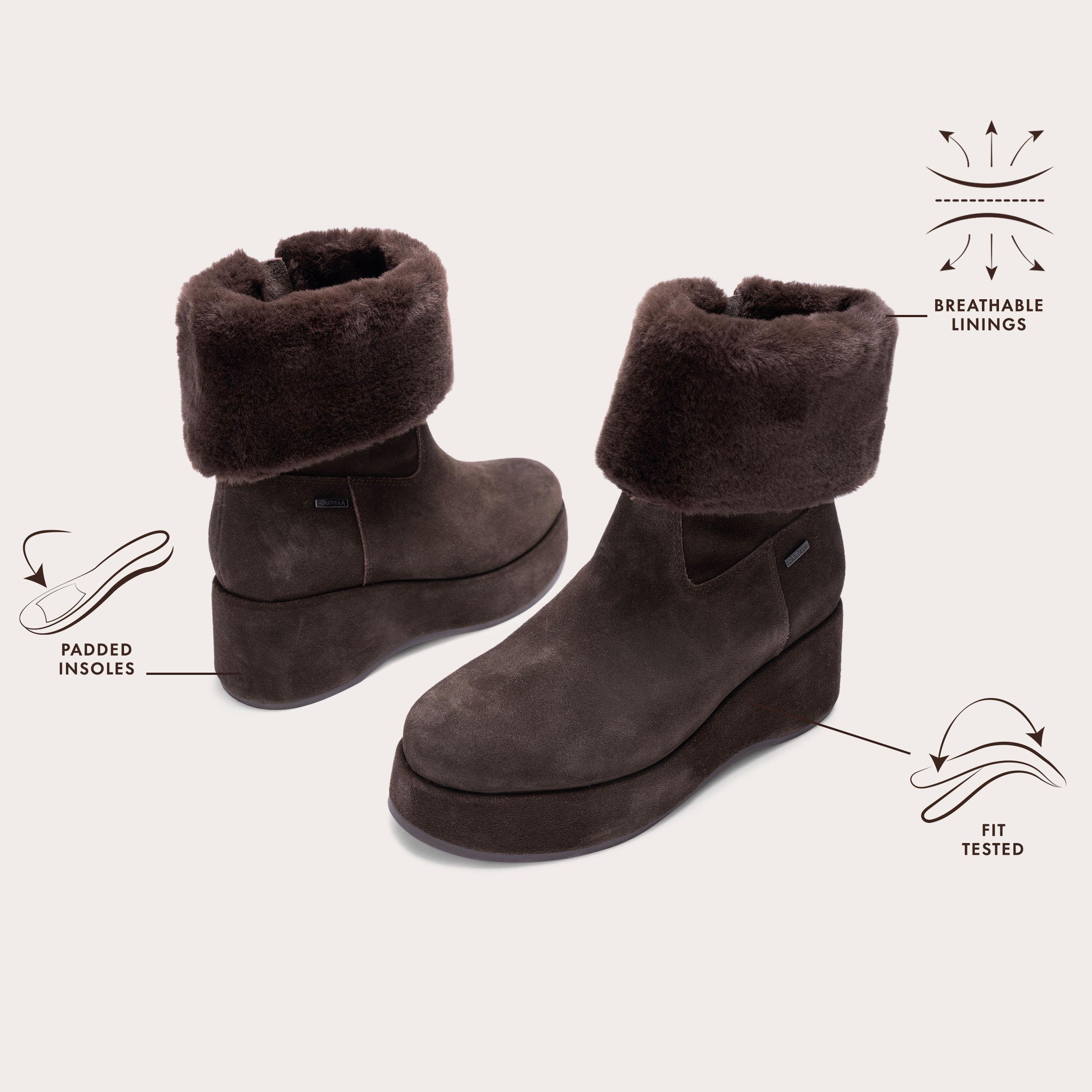 carvela fur lined boots