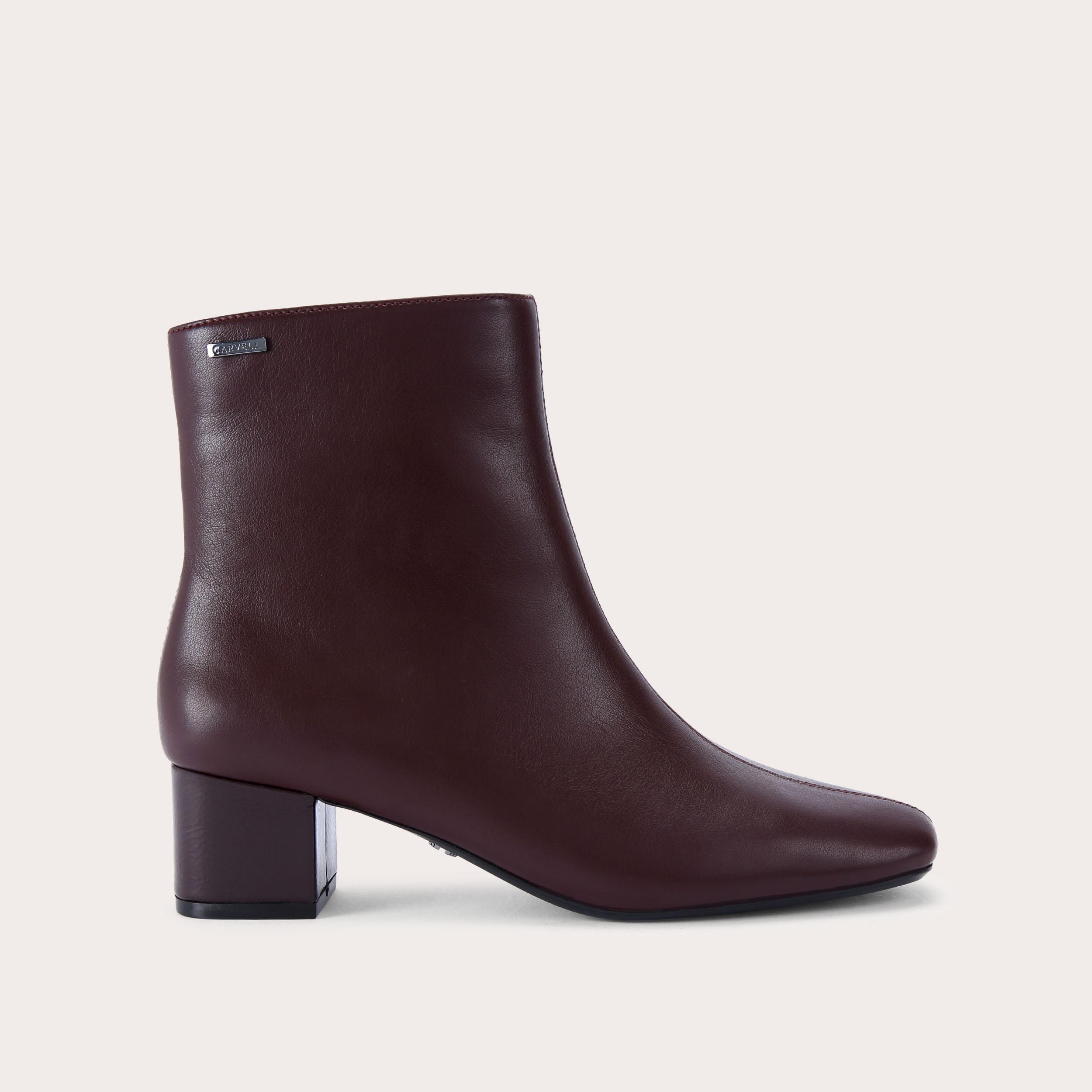 CLEO ANKLE Wine Ankle Boot by CARVELA