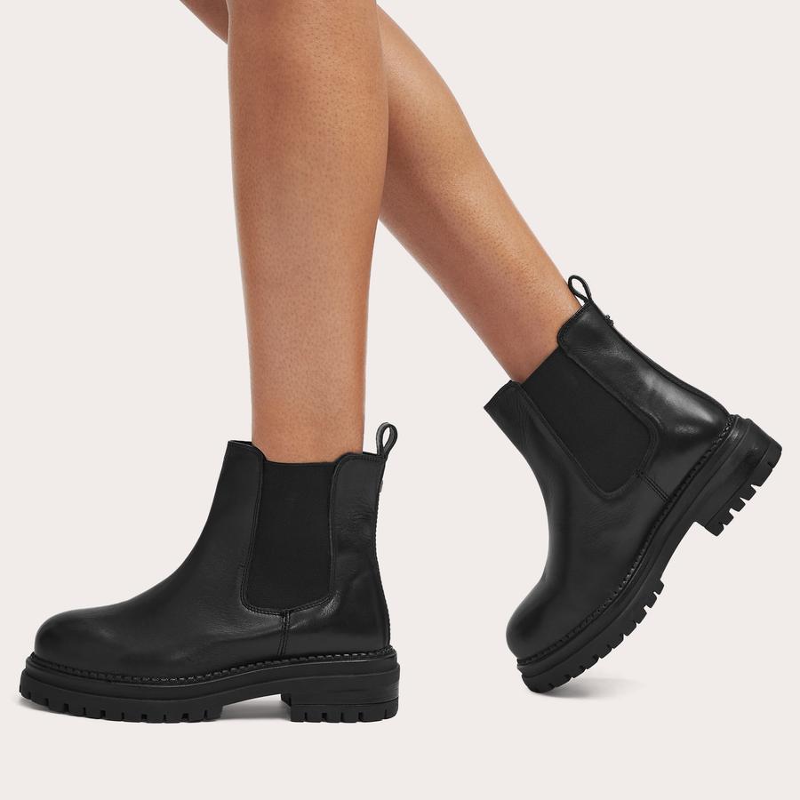 Raid wide fit radar black chunky chelsea boots best sale