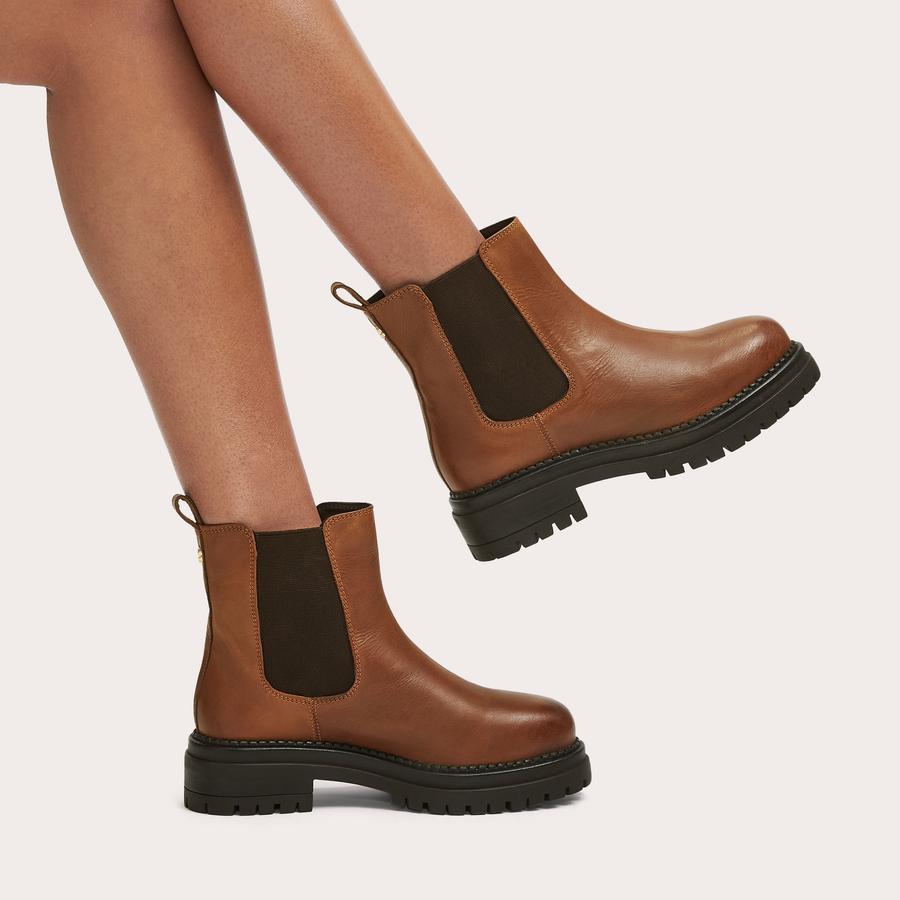 HEADLINE Tan Leather Boot by CARVELA