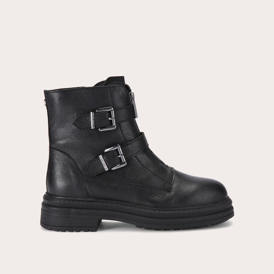 CAPITAL Black Leather Ankle Boot by CARVELA