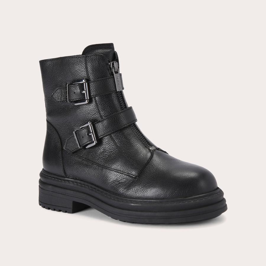 CAPITAL Black Leather Ankle Boot by CARVELA