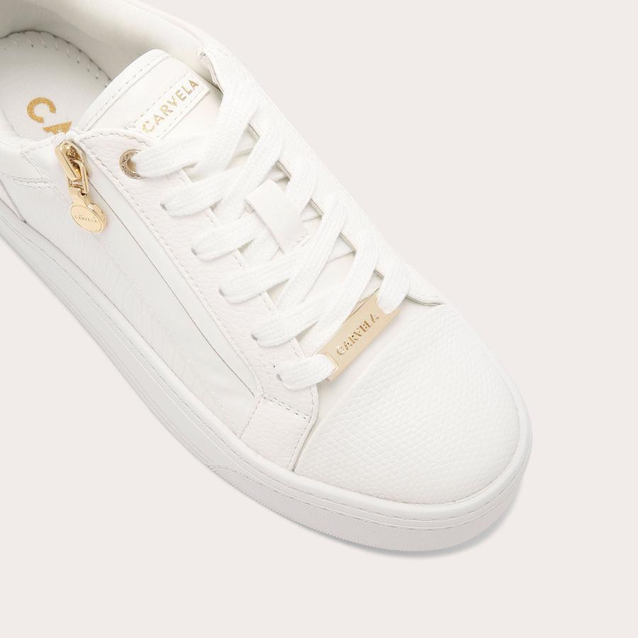 Carvela jagged trainers white sales