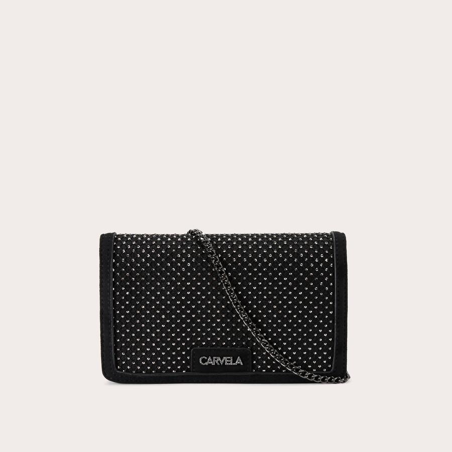 HOTSOX XBODY Black Fishnet Cross Body Bag by CARVELA