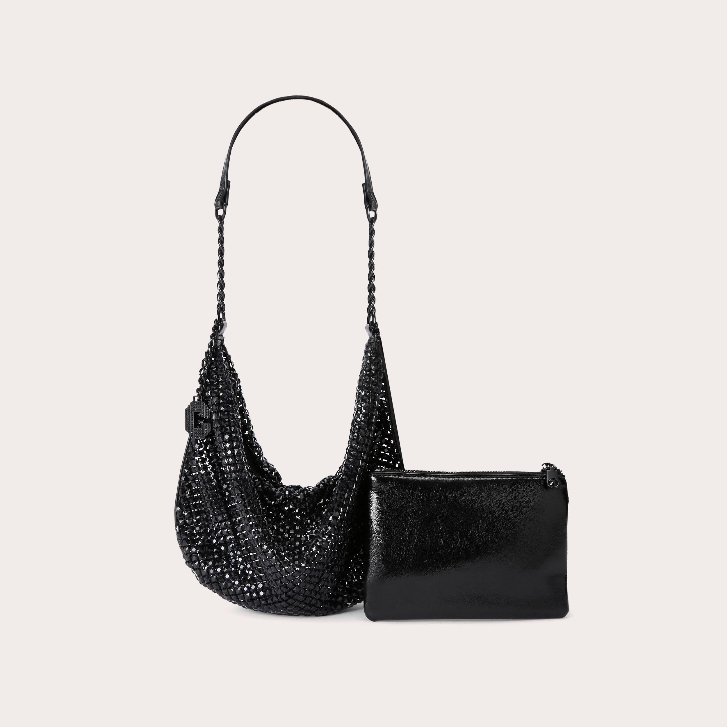 Black carvela purse sale