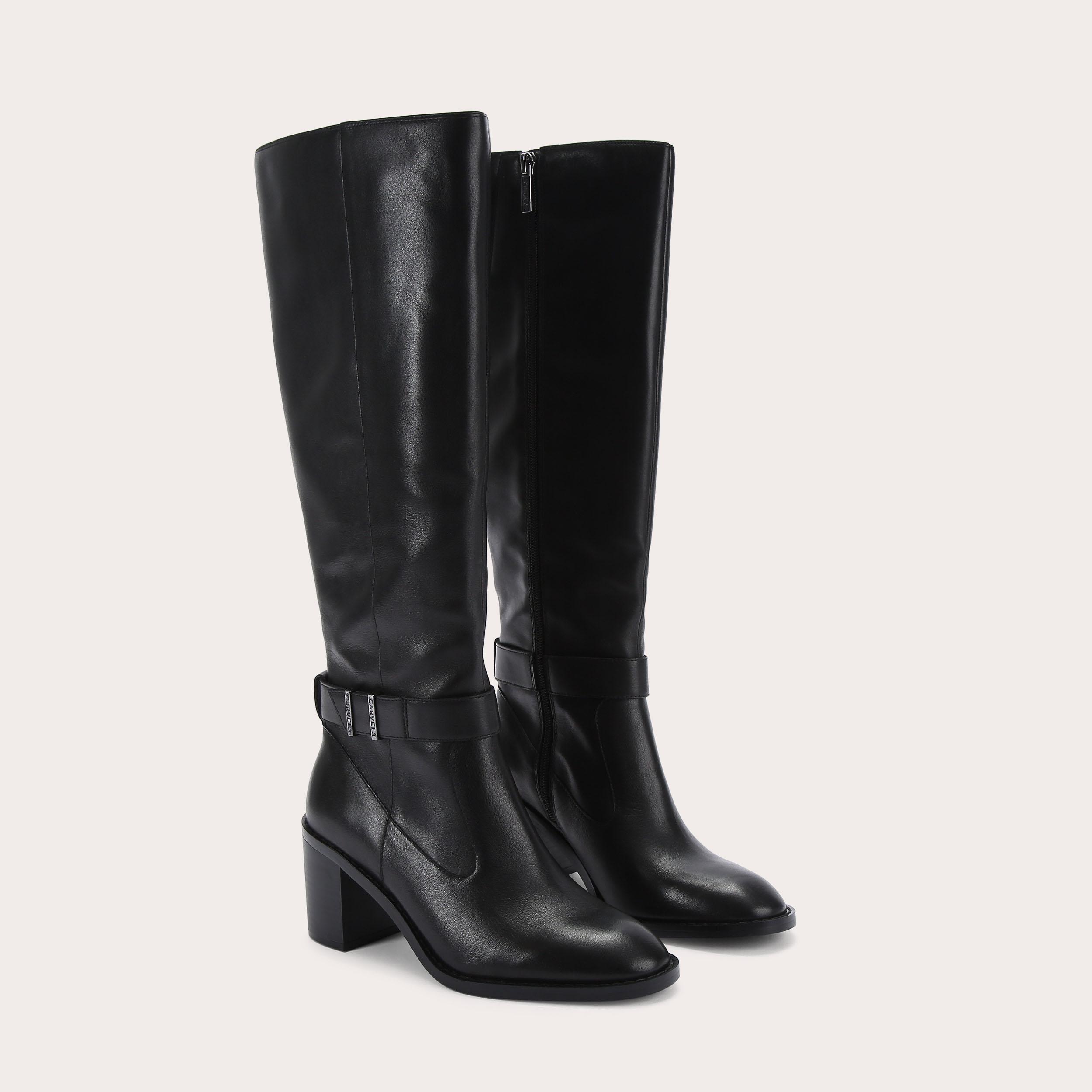 STIRLING HIGH LEG Black Knee High Boots by CARVELA