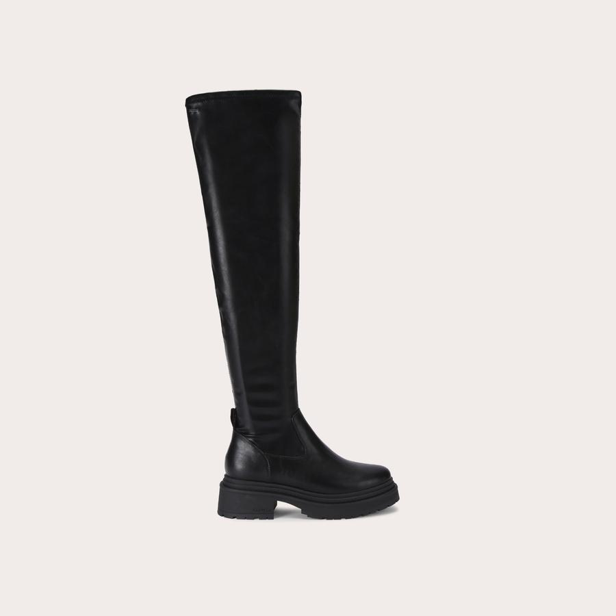 COLLIDE HIGH OTK Black Knee High Boot by CARVELA