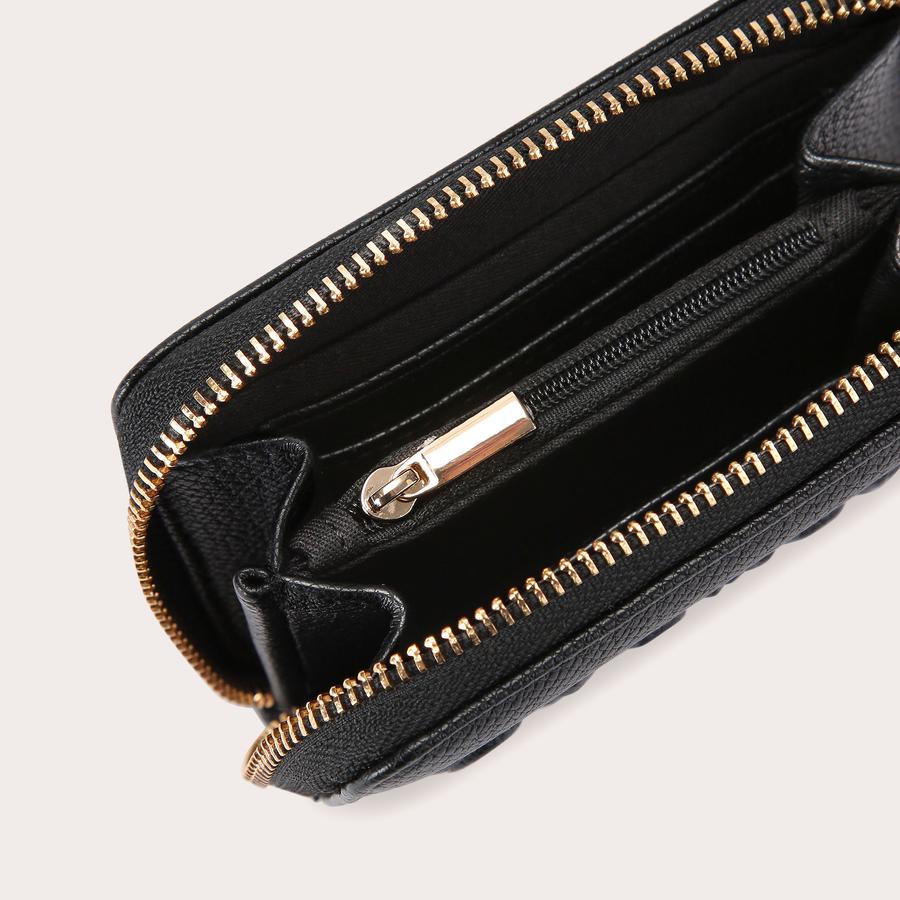 FRAME MINI PURSE Black Zip Around Purse by CARVELA