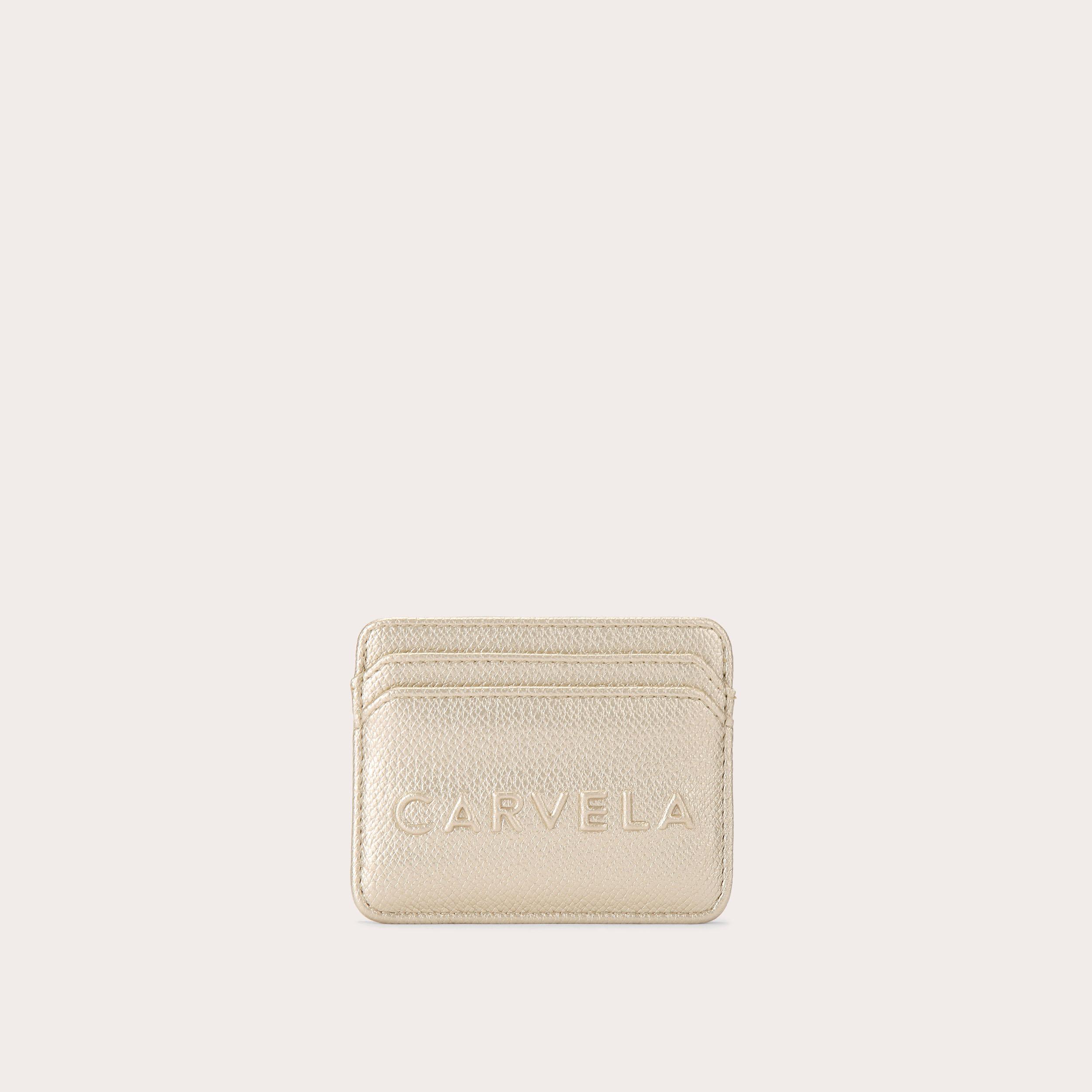carvela FRAME CARDHOLDER Gold Textured Card Holder by CARVELA