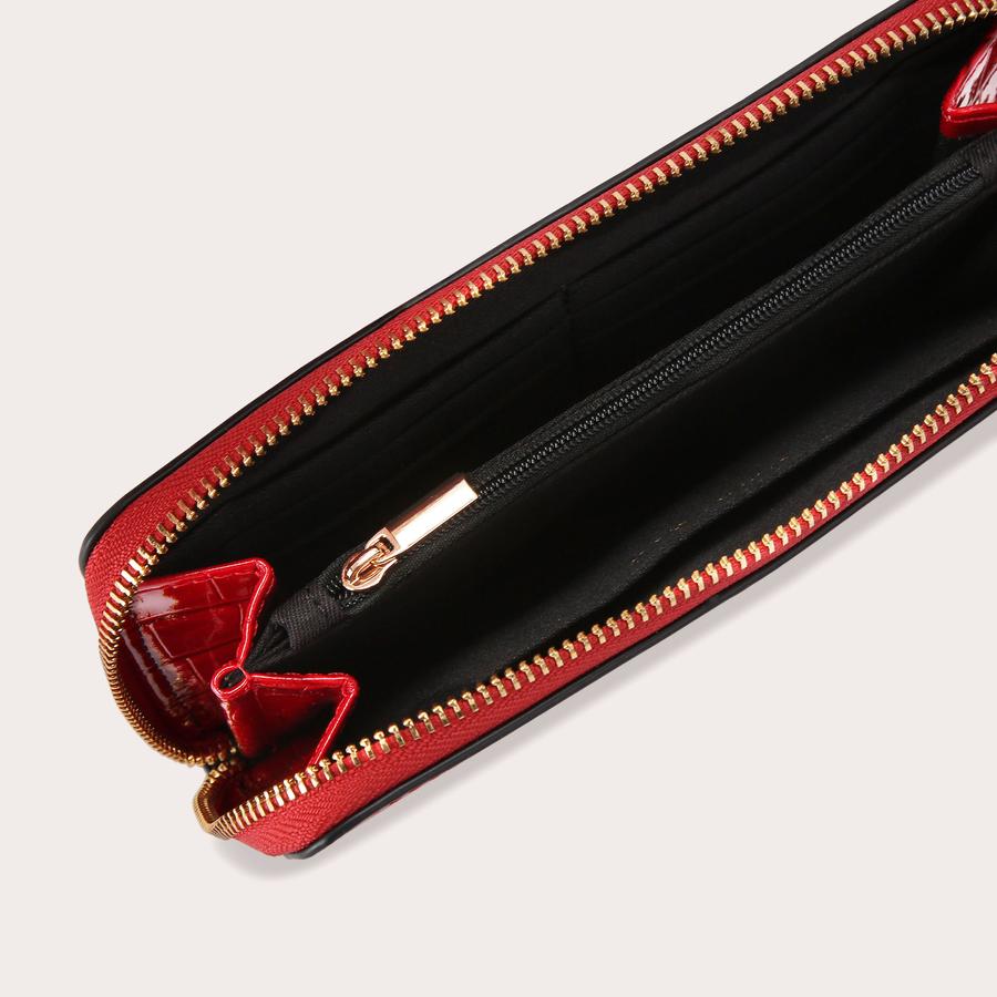 JESSICA PURSE Red Croc Embossed Purse by CARVELA