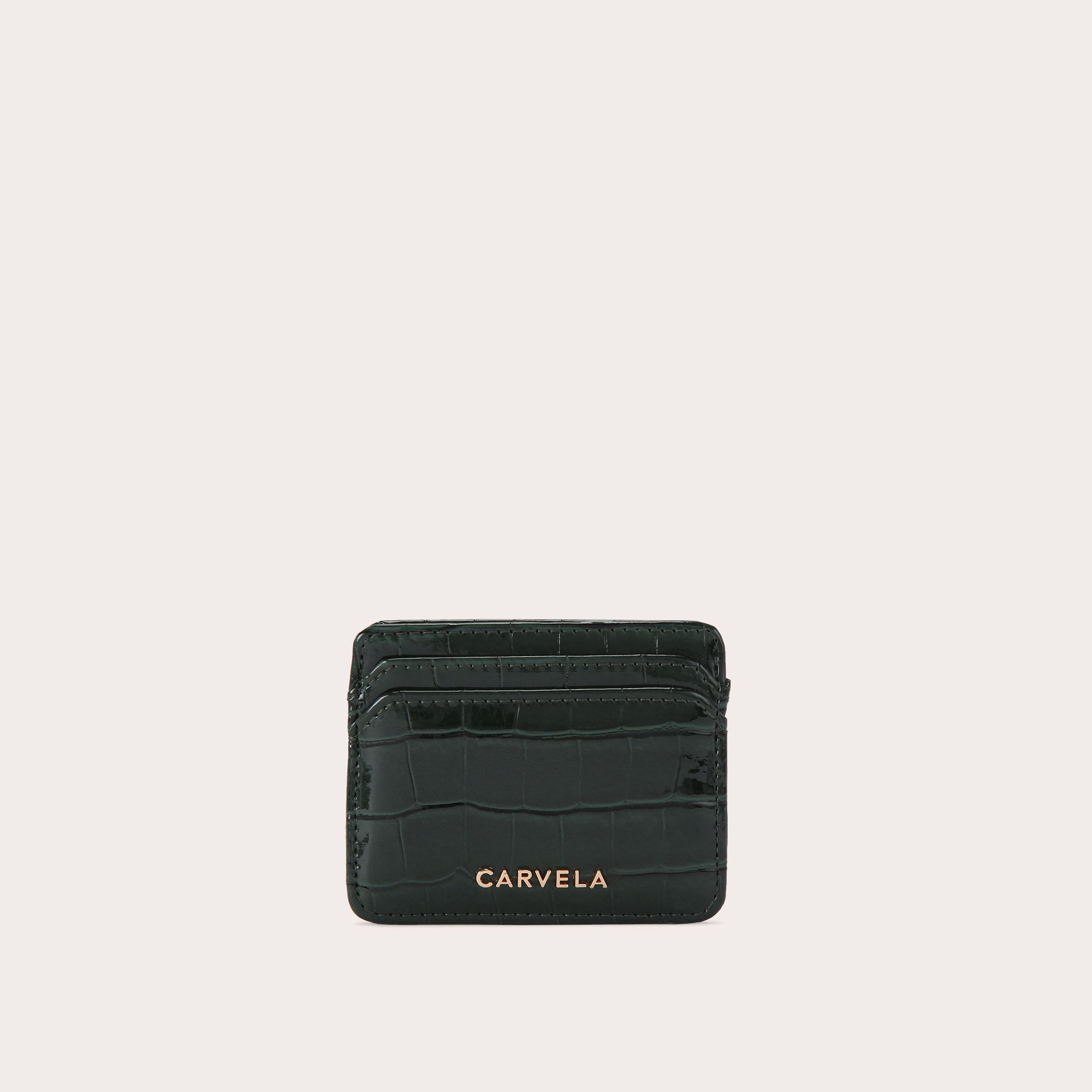 JESSICA CARD HOLDER Dark Green Card Holder by CARVELA