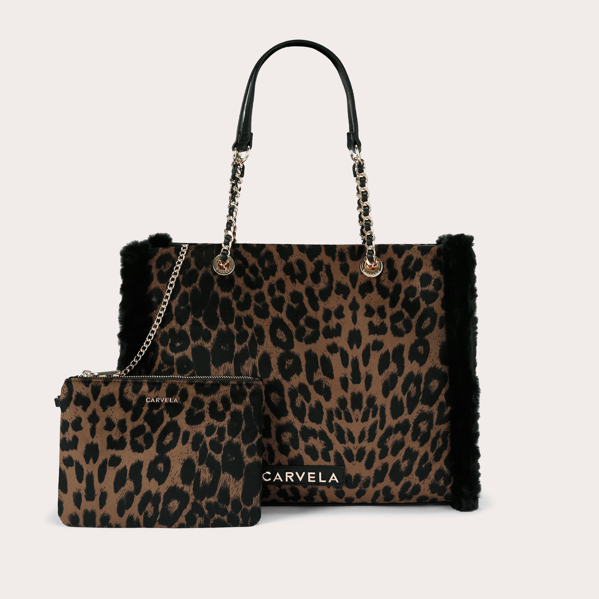 FRAME FUR TOTE Leopard Print Micro Tote Bag by CARVELA