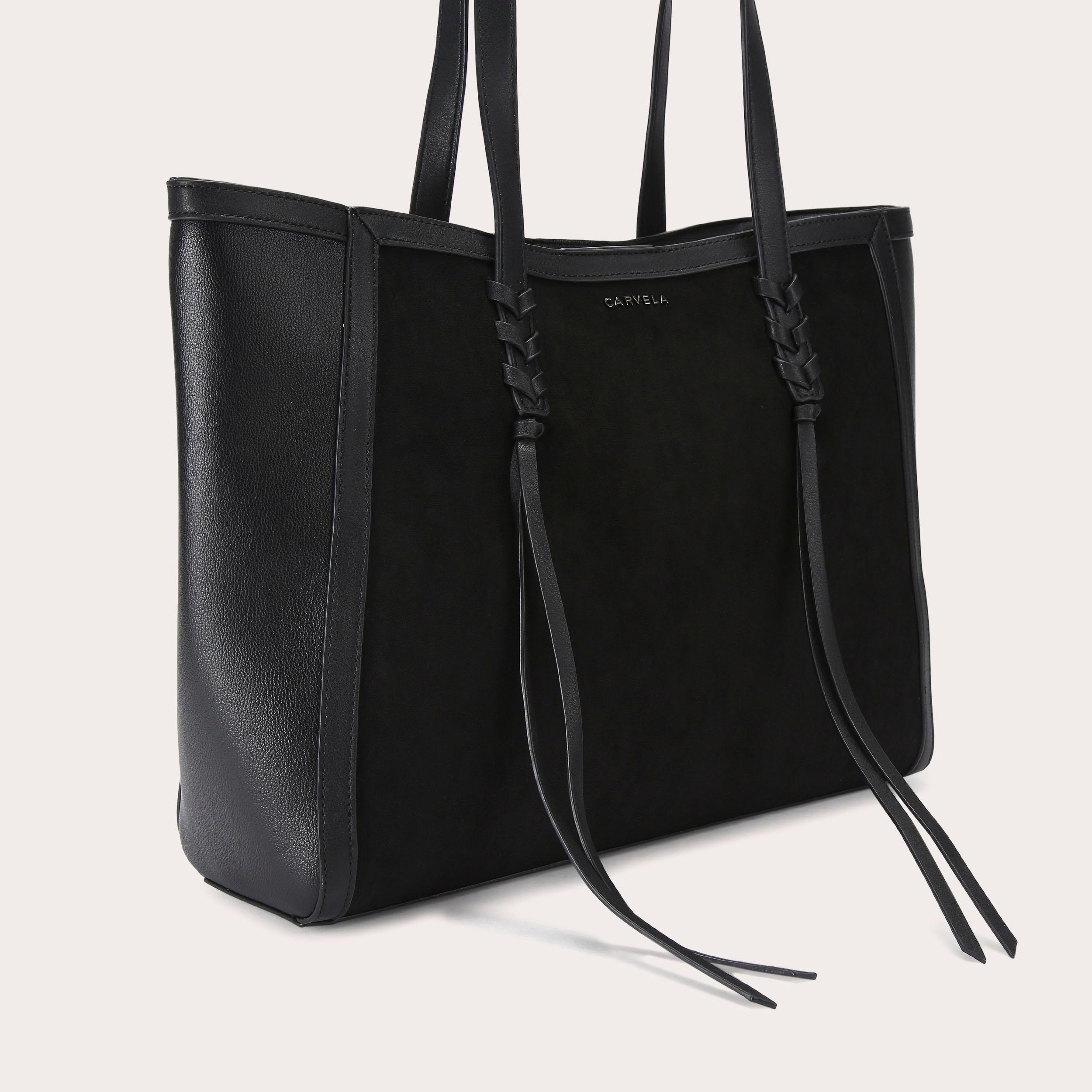 TASSEL WINGED TOTE Microsuede Tote Bag by CARVELA