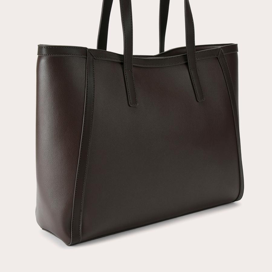 TASSEL WINGED TOTE Brown Microsuede Tote Bag by CARVELA