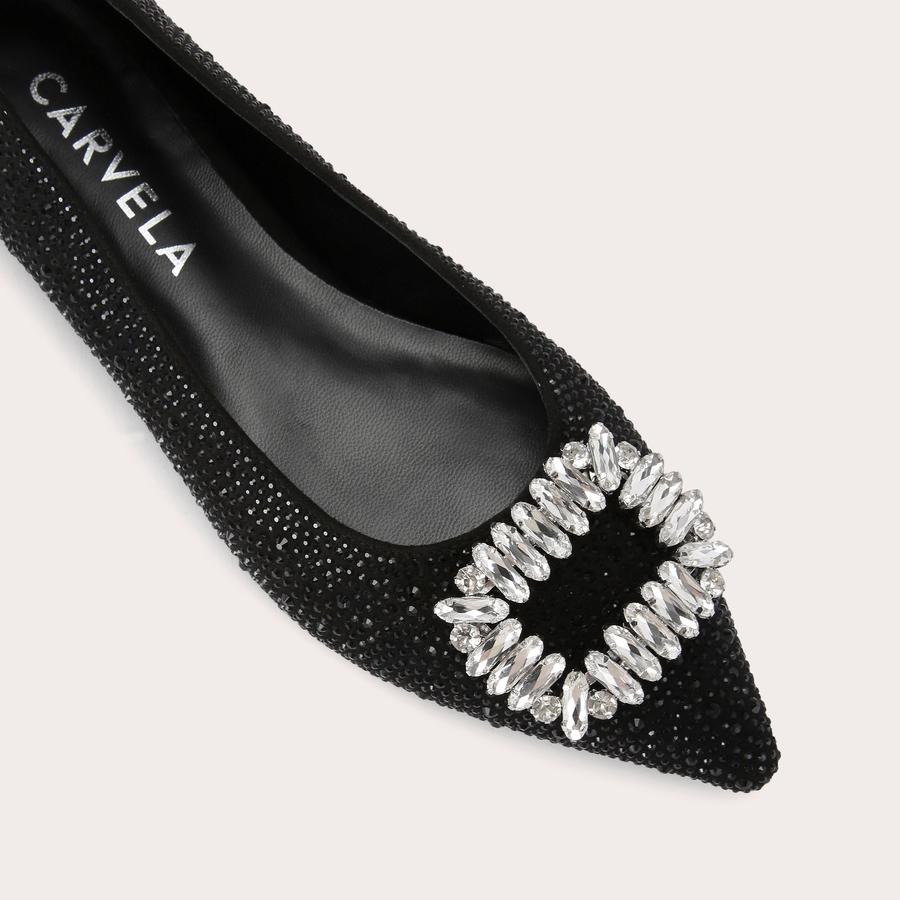 Carvela black flat shoes clearance