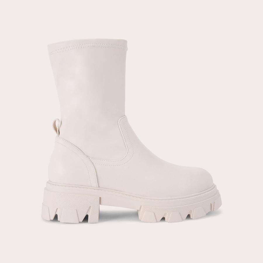 EXPLORER SOCK Bone Ankle Boot by CARVELA