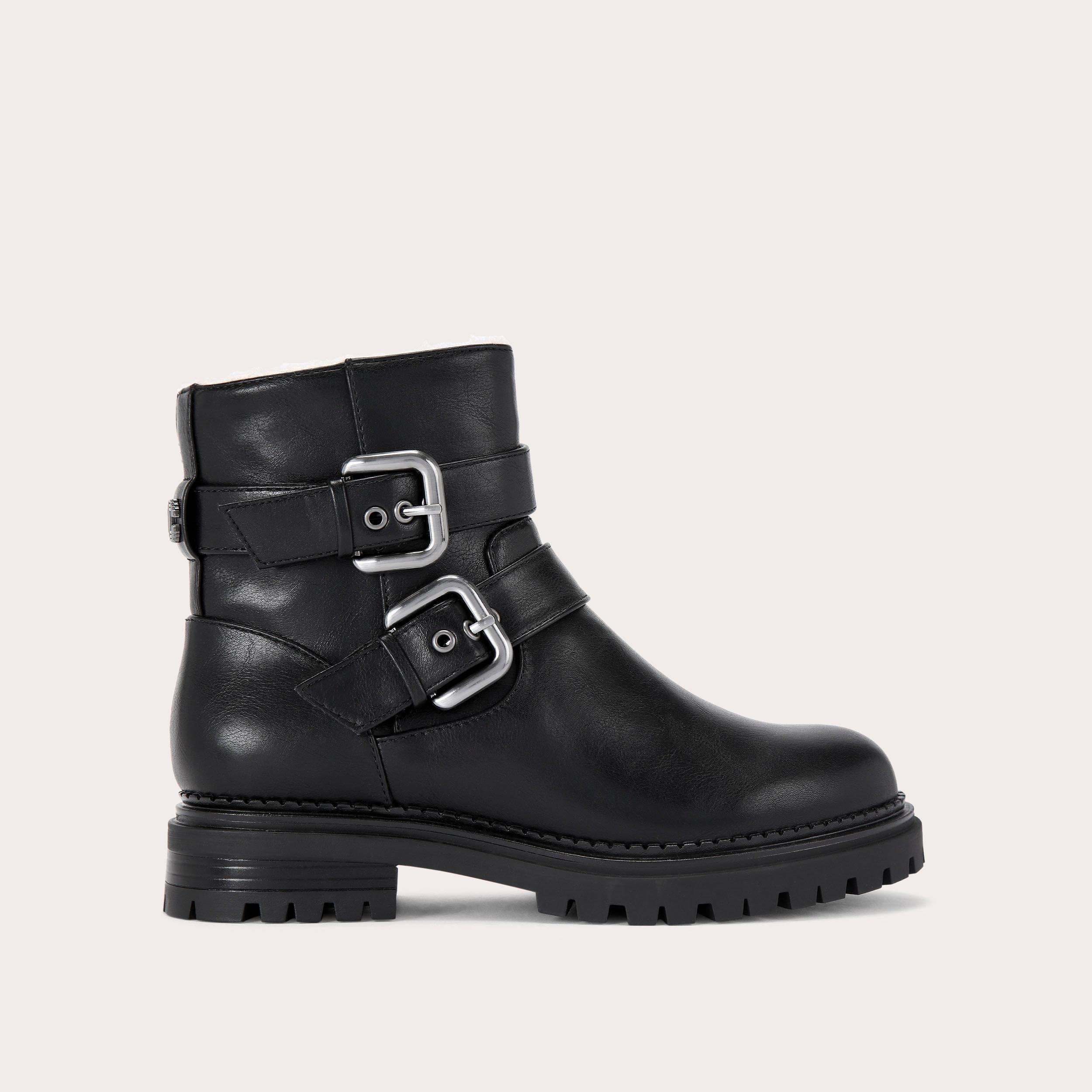 Carvela scant buckle ankle boots black best sale