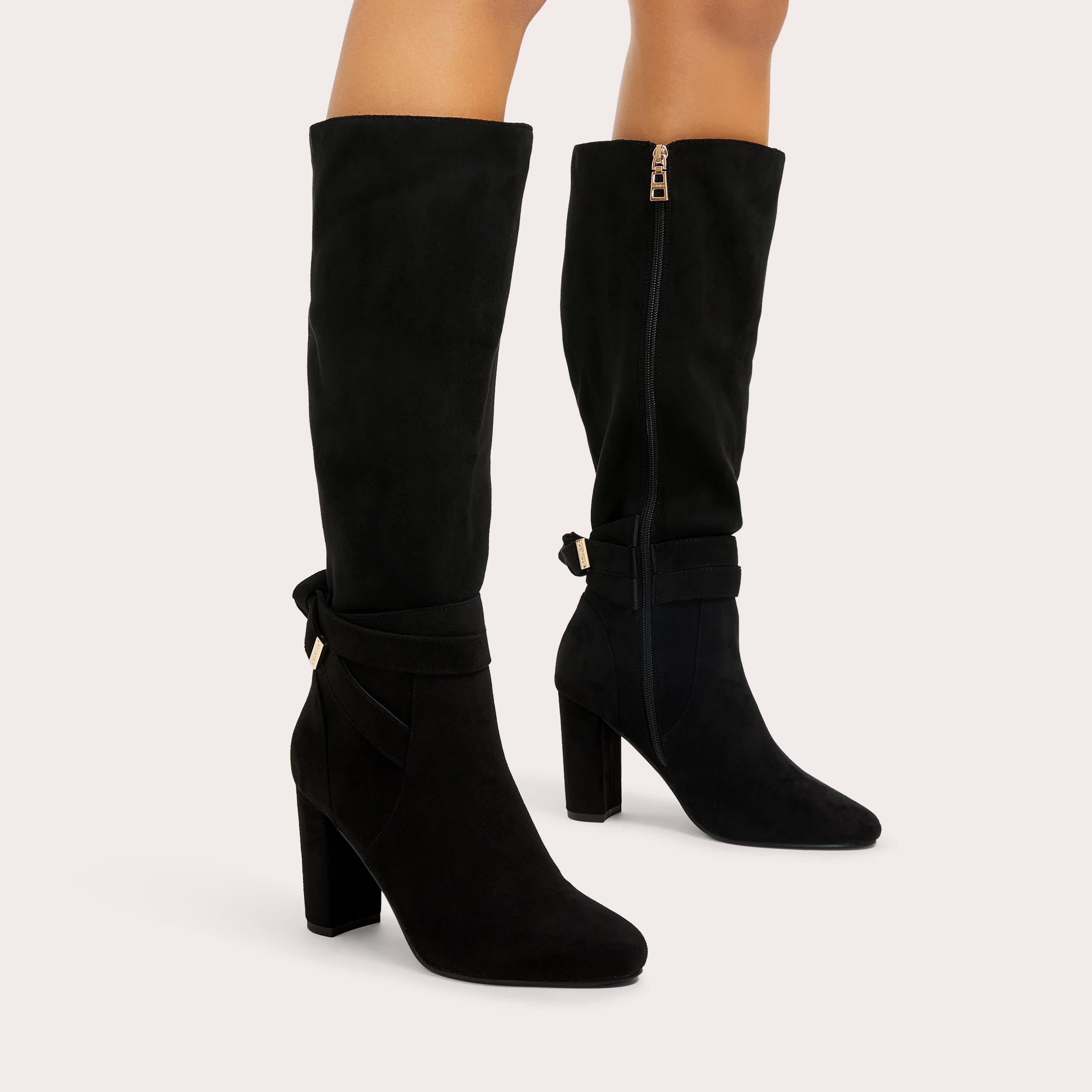 Carvela wasp knee high boots black deals