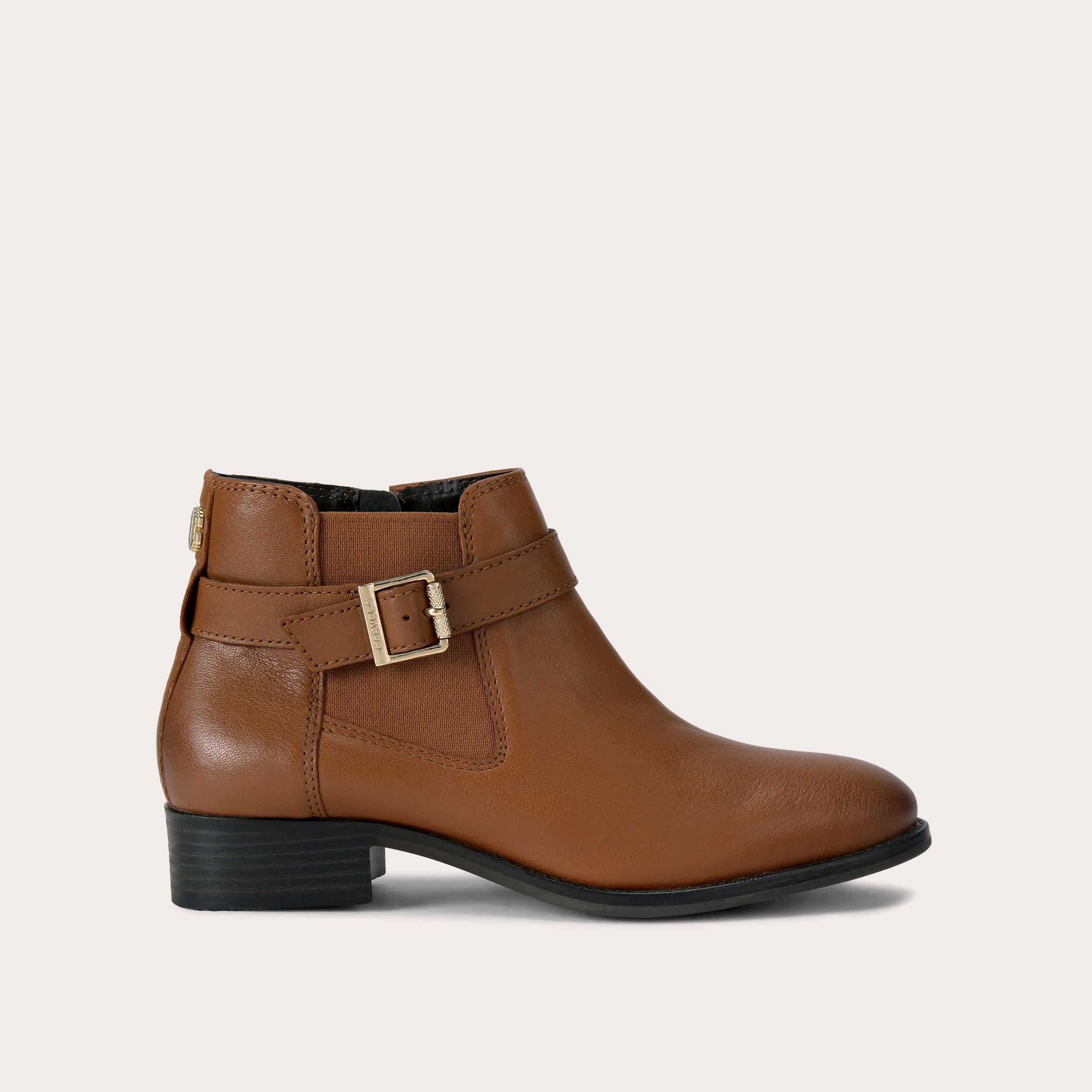 Fashion carvela leather ankle boots