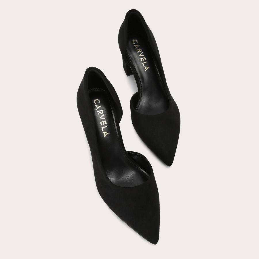 VIOLET Black Fabric Court Heels by CARVELA