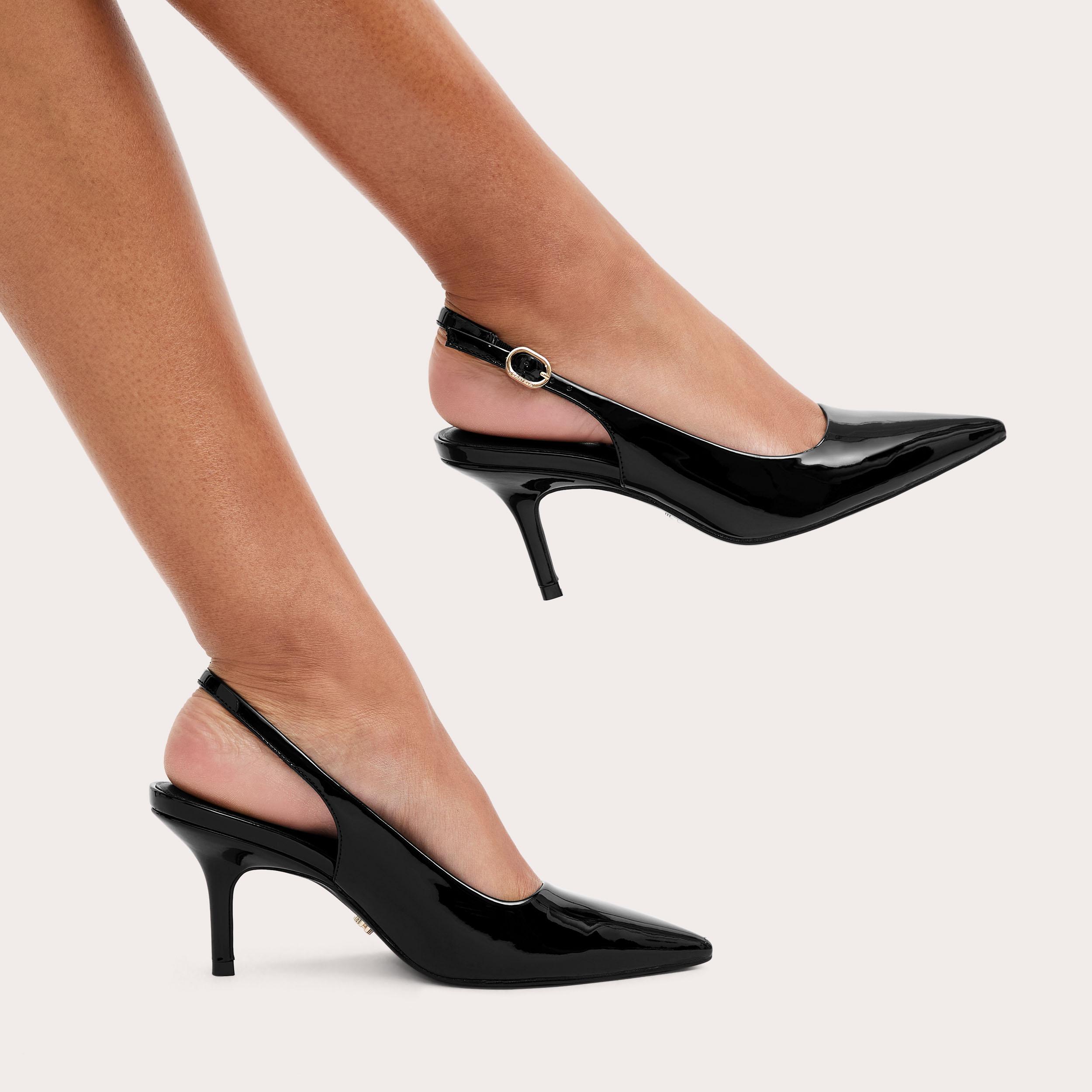 SPIRIT SLING Black Patent Heel by CARVELA