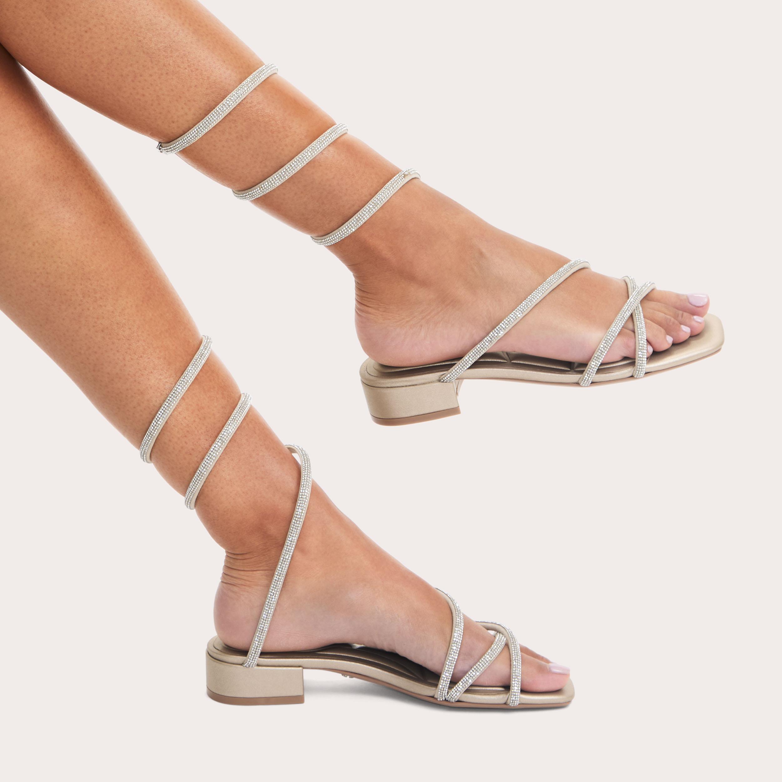 Carvela Gold Spiral Heels Carvela Ravello Embellished Strappy