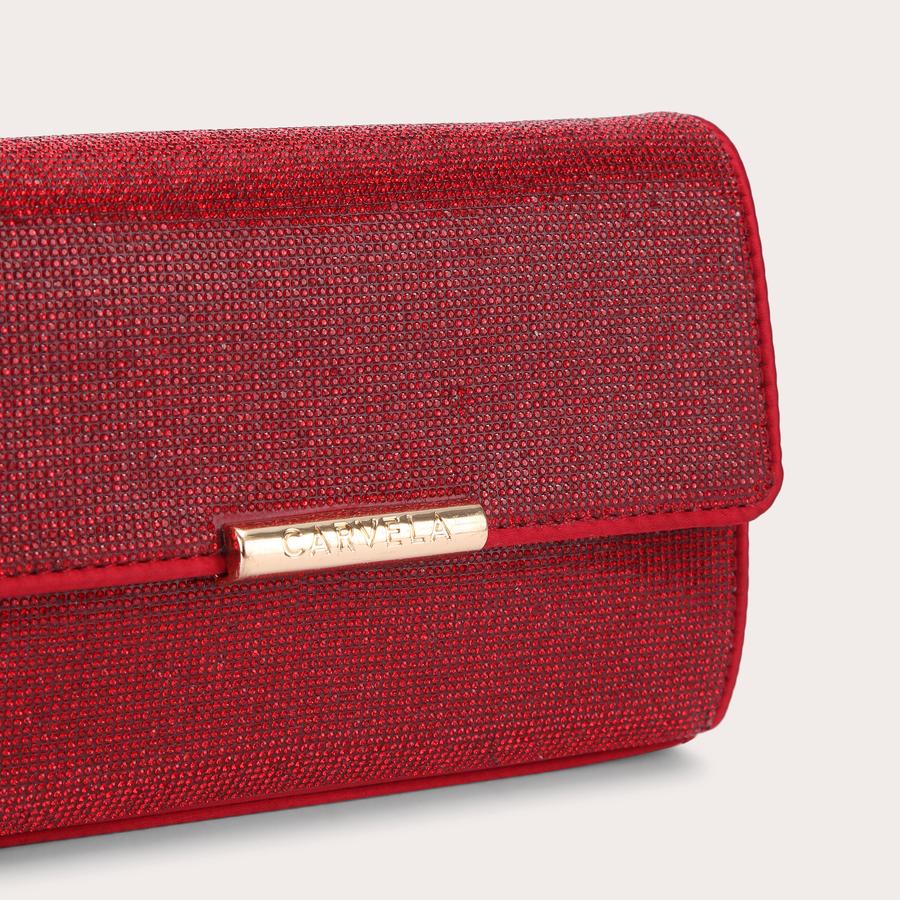 Carvela red clutch bag sale