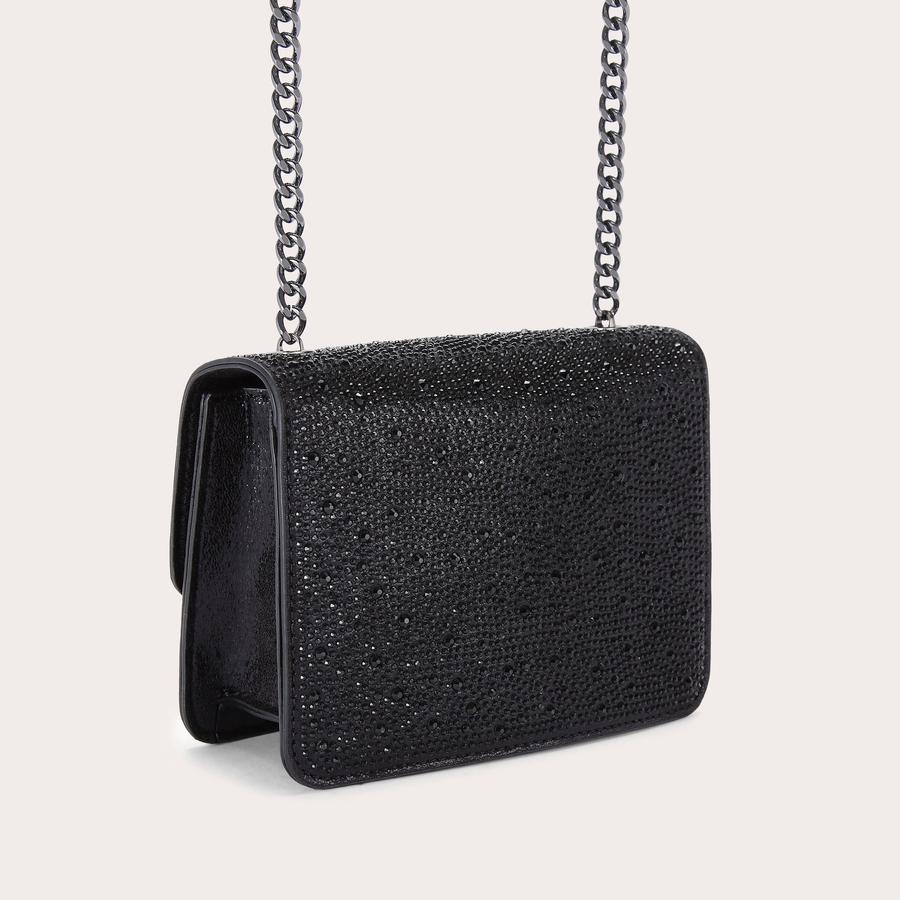 BEE MINI XBODY Black Fabric Cross Body Bag by CARVELA