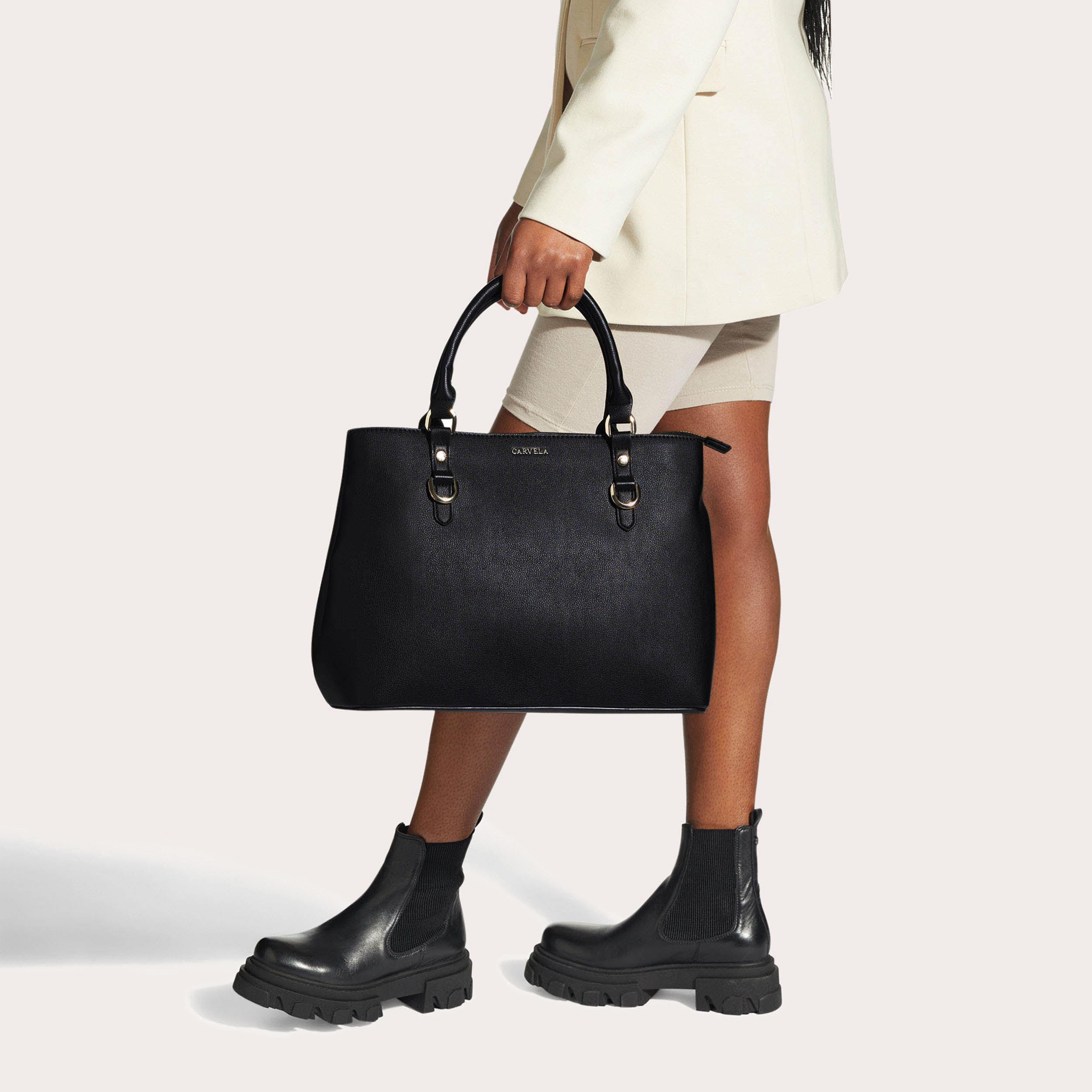 HARLOW SOFT TOTE Black Tote Bag by CARVELA