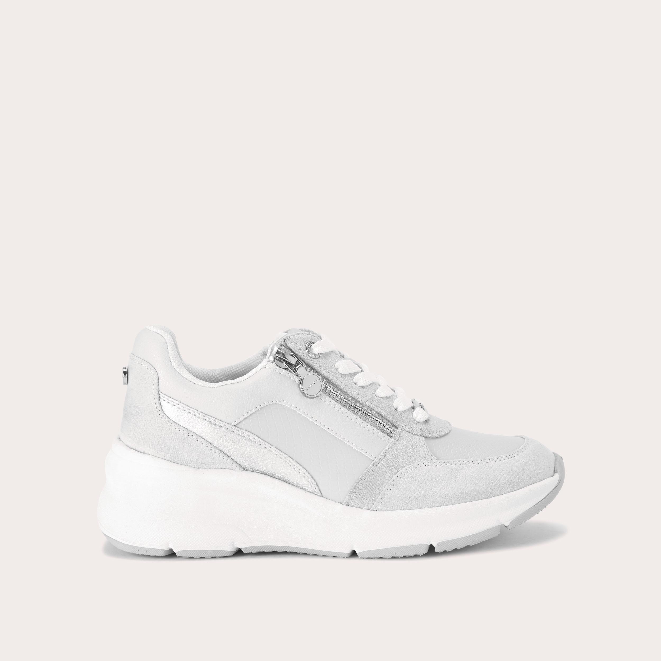 Grey carvela trainers store