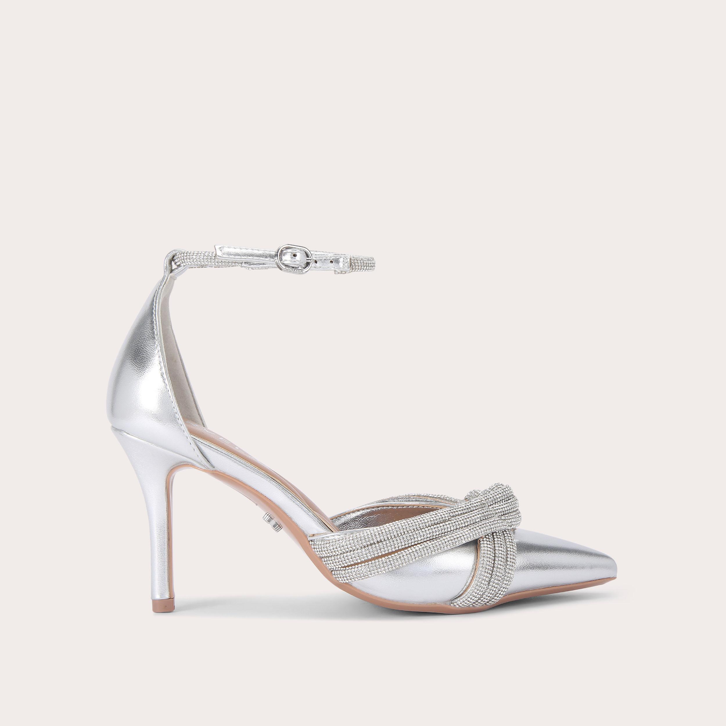 carvela ARIELLE COURT Silver Crystal Heel by CARVELA