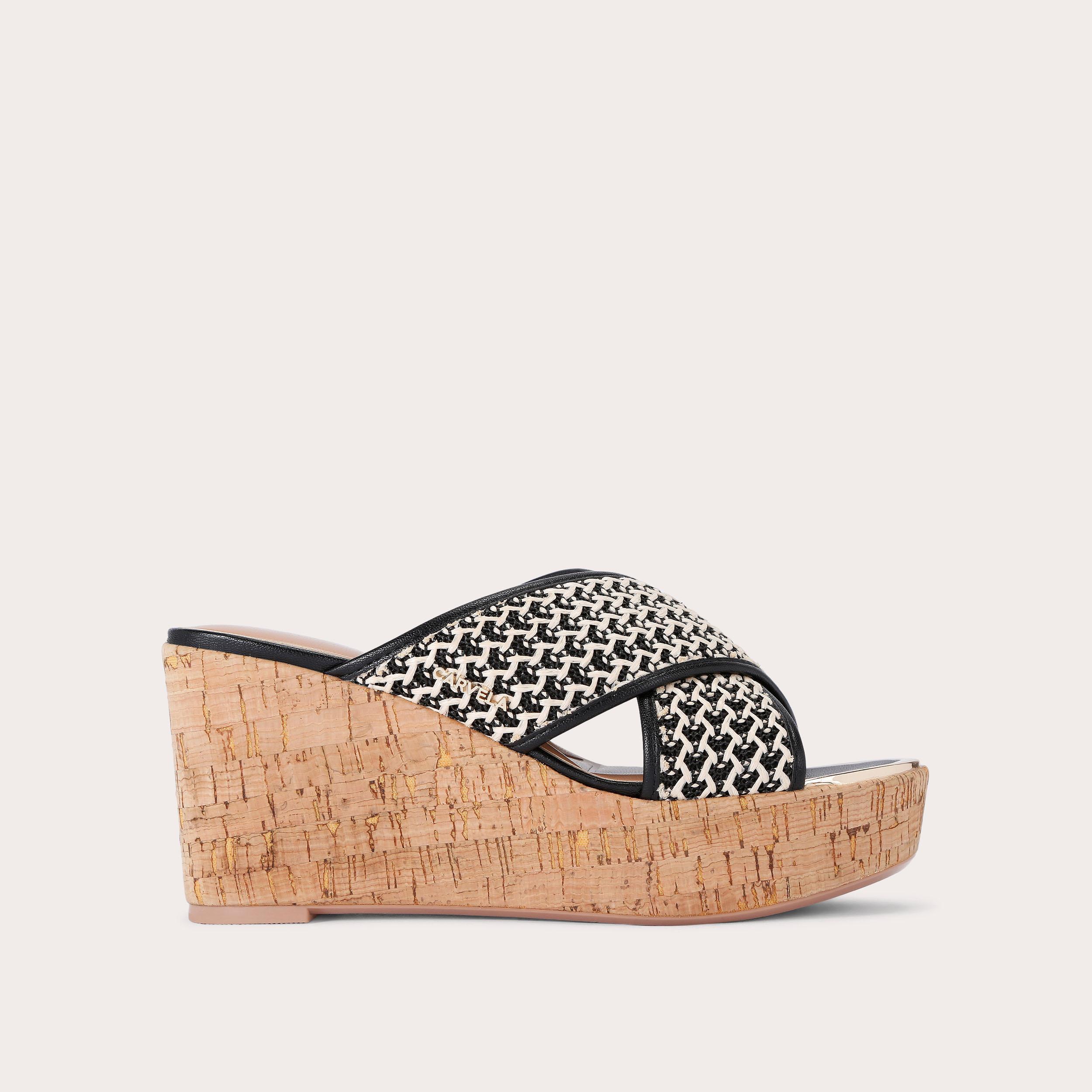 carvela SORRENTO WEDGE MULE Raffia Wedge Heel by CARVELA