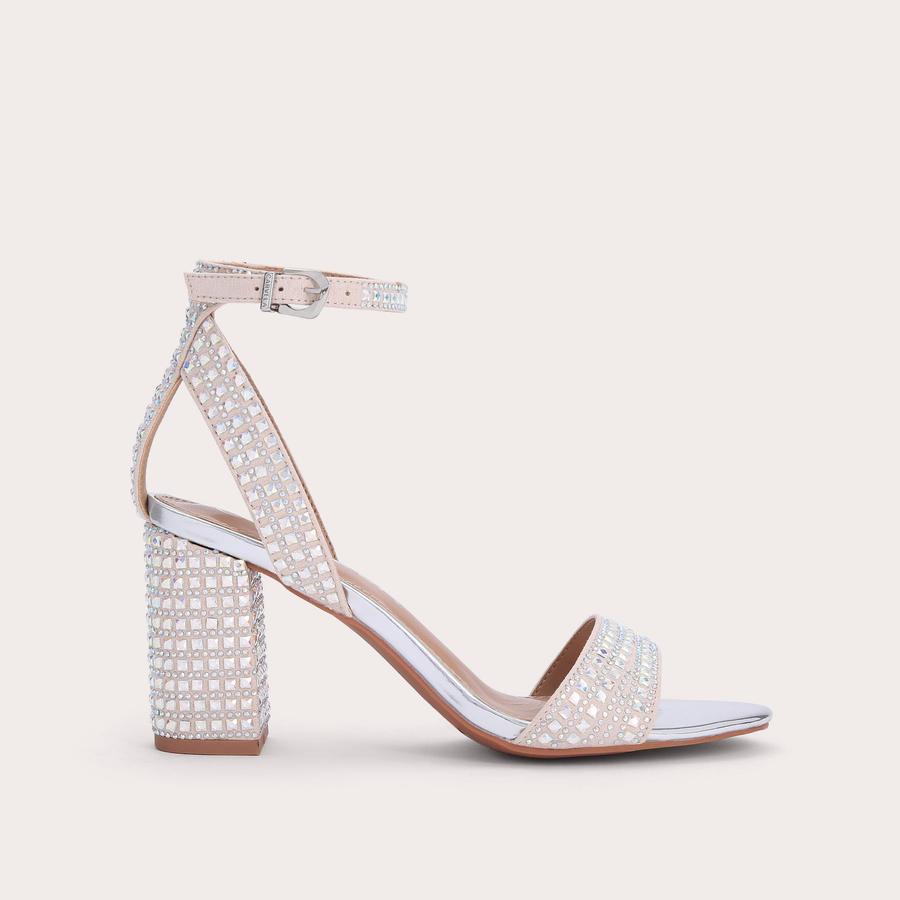 Jewelled block heel sandals hotsell