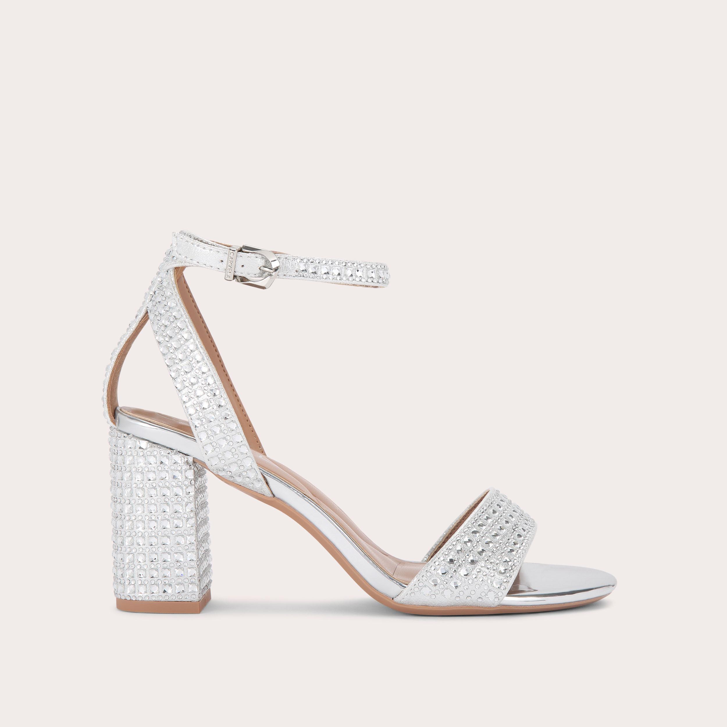 KIANNI Silver Crystal Heels by CARVELA