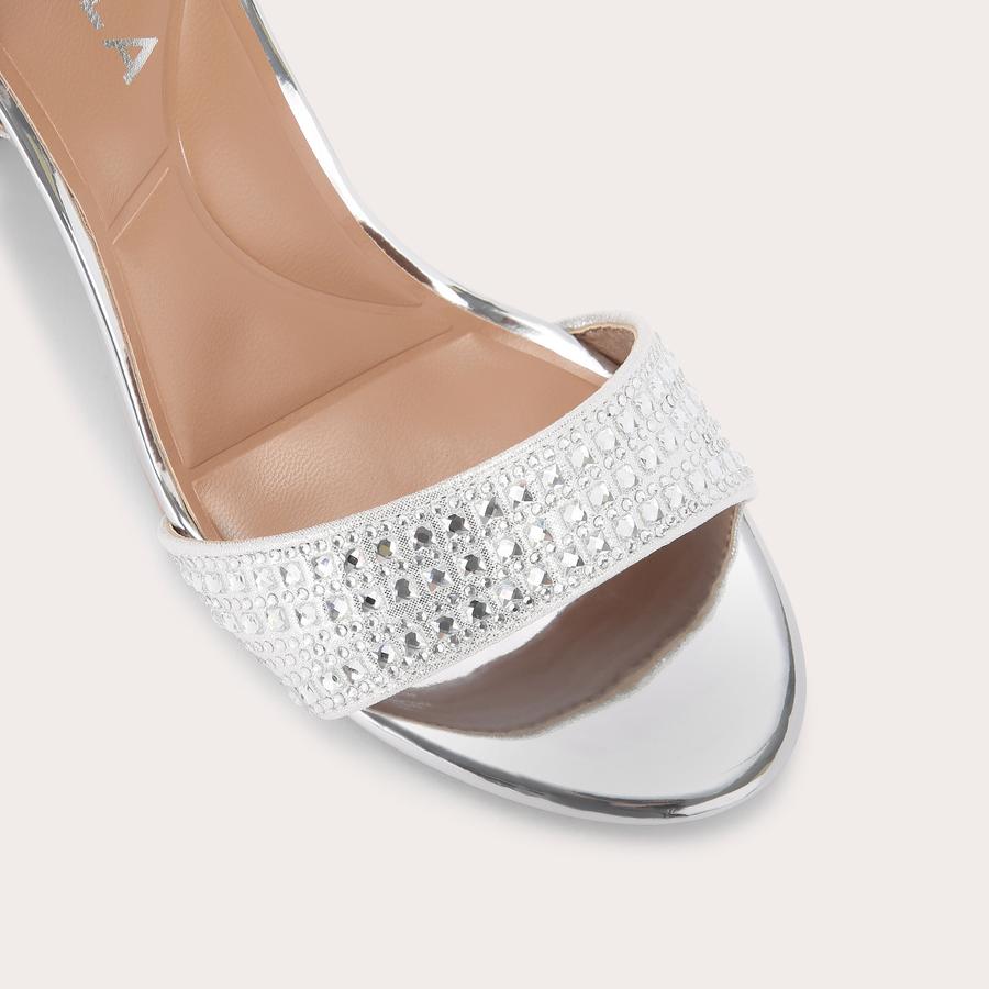 Carvela silver heels best sale