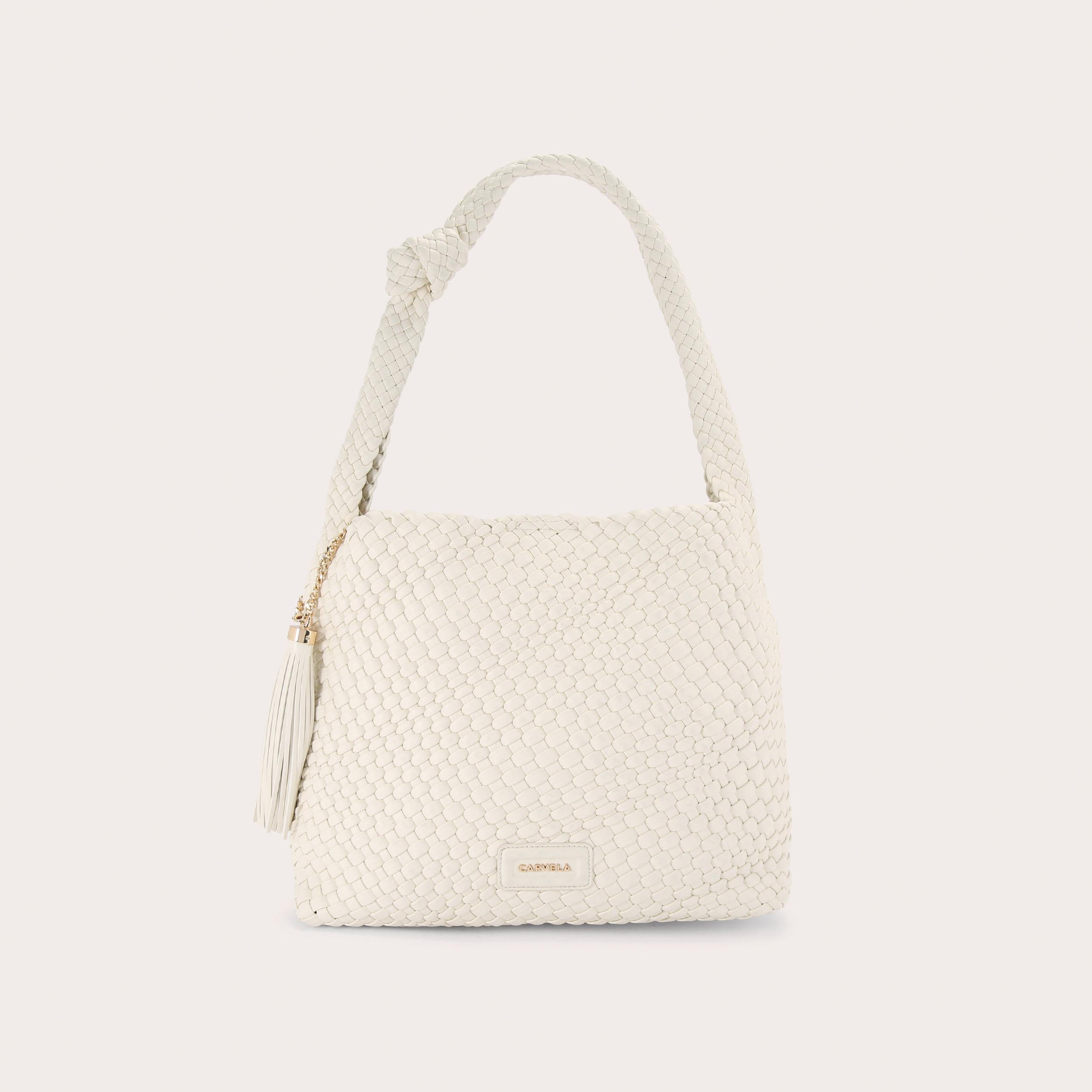 carvela VERONA WEAVE SHOULDER Bone Woven Shoulder Bag by CARVELA