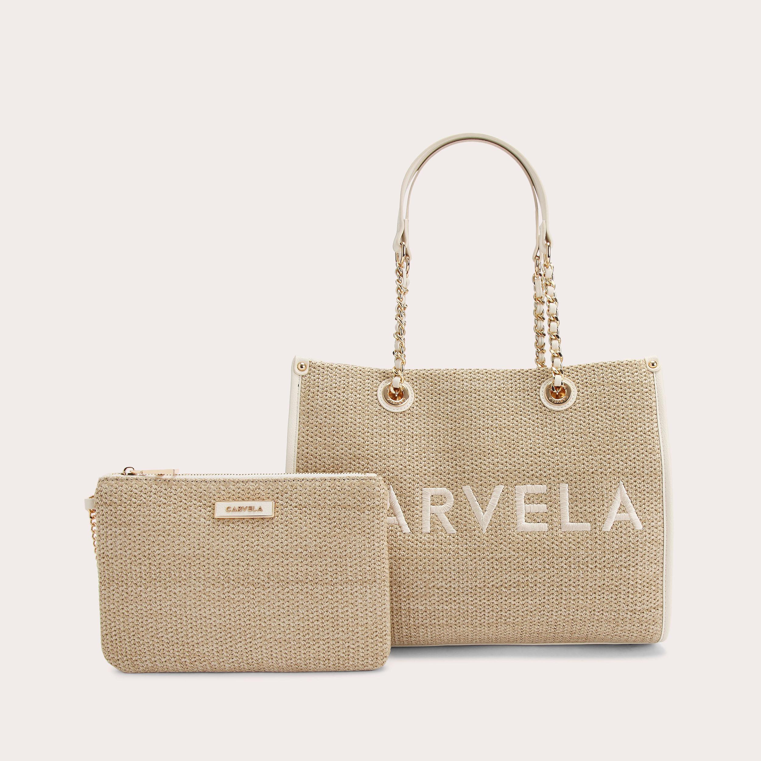Midi Sorrento Raffia Bag - beige