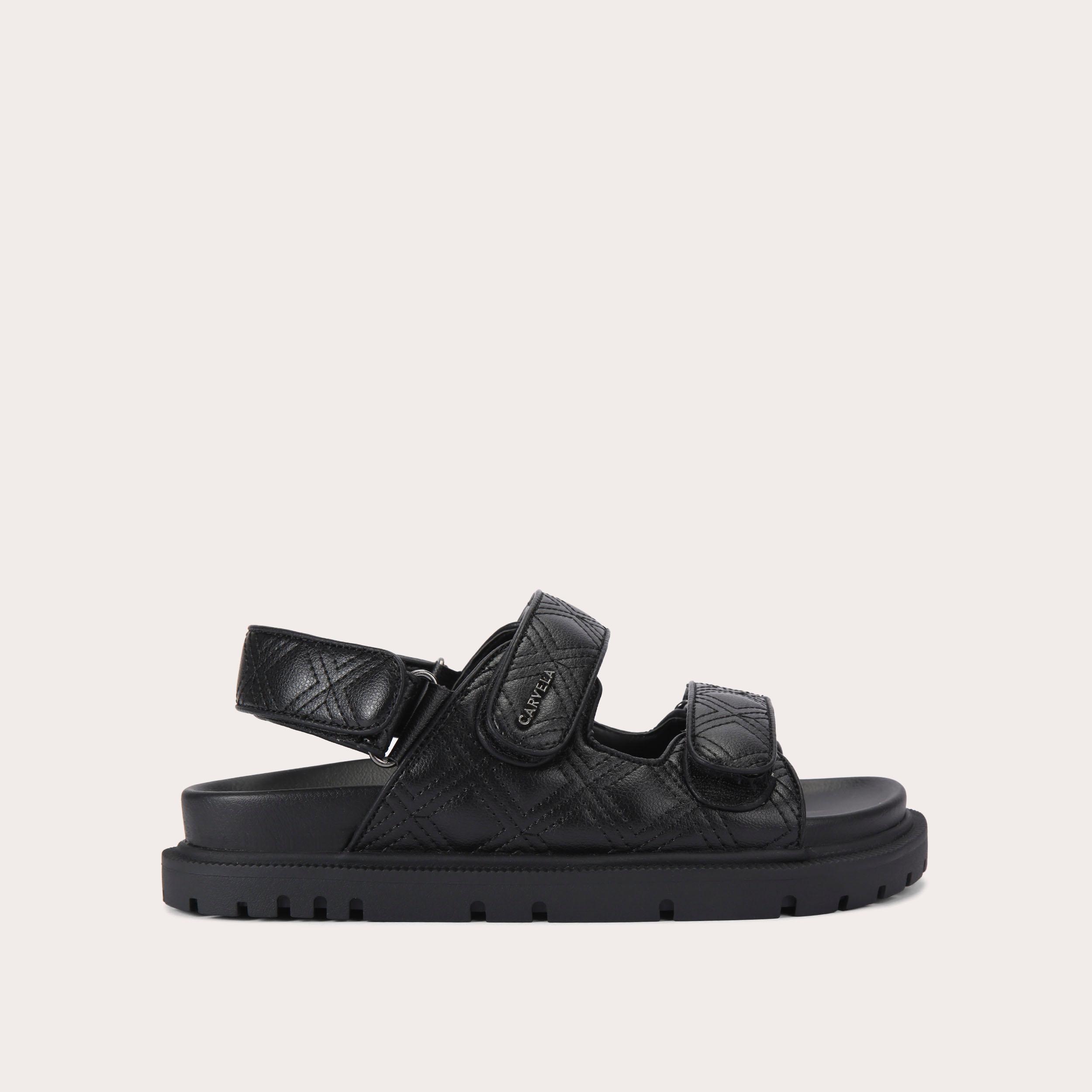 carvela ROSA SANDAL Black Velcro Sandal by CARVELA