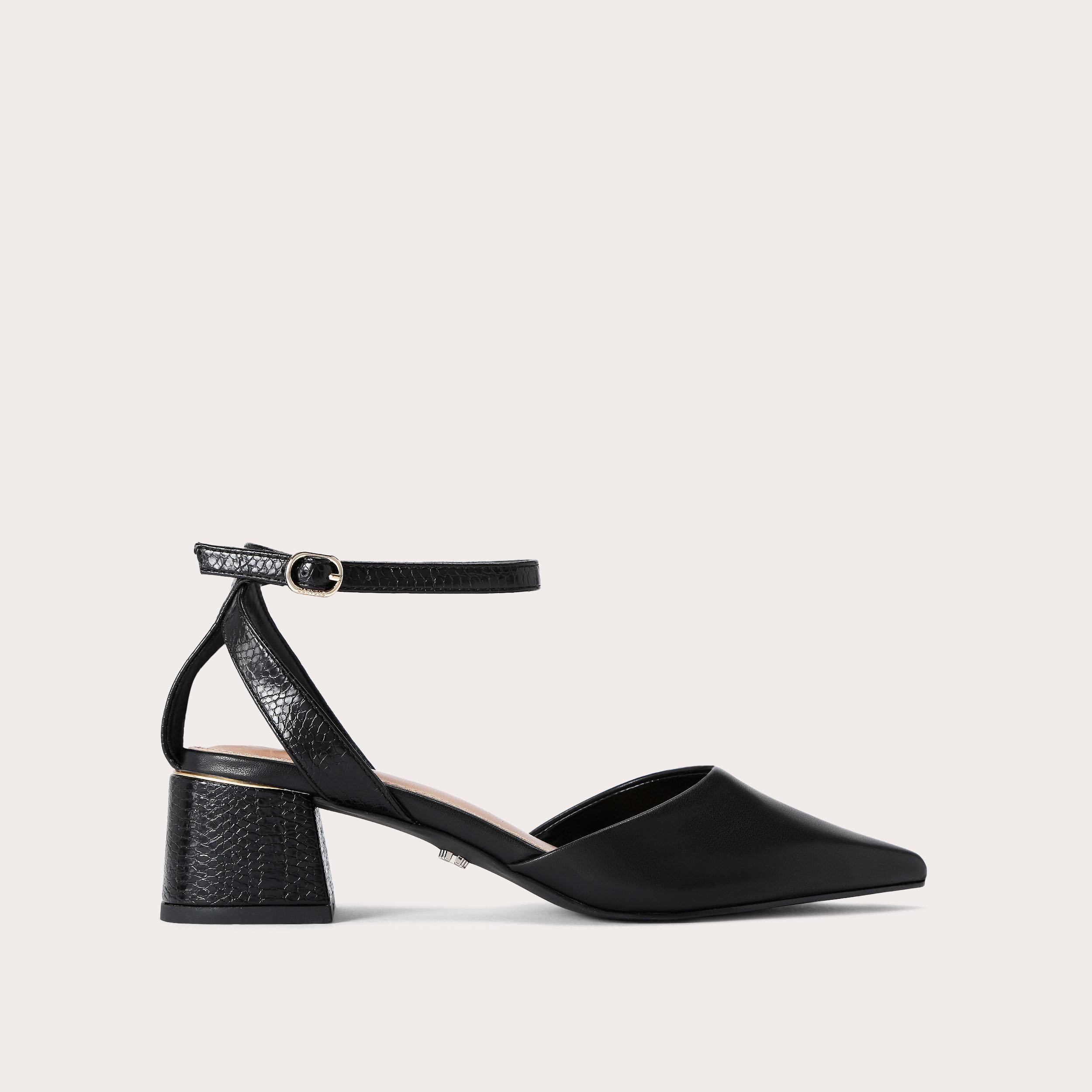 CALLA COURT Croc Embossed Black Slingback Heel by CARVELA