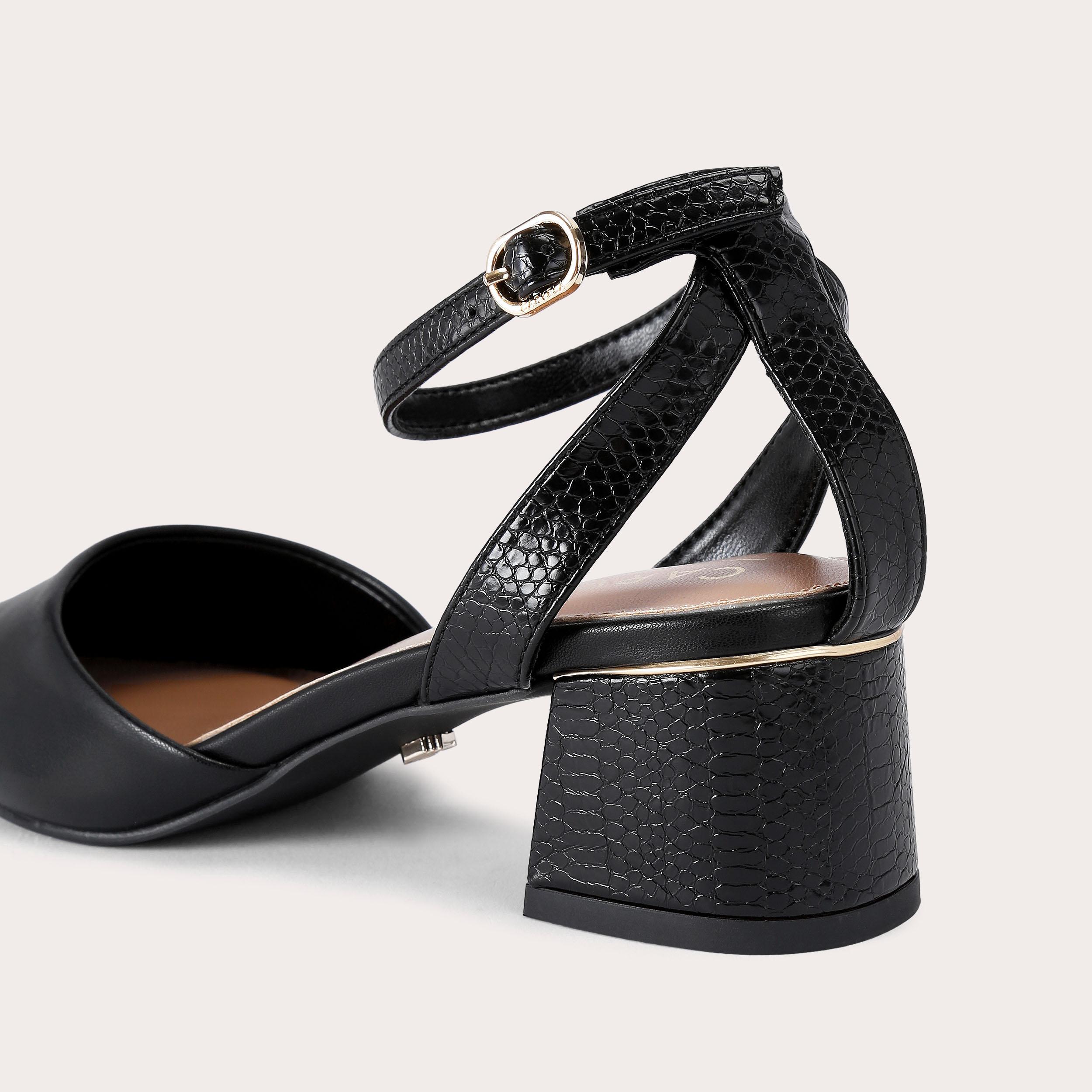 CALLA COURT Croc Embossed Black Slingback Heel by CARVELA