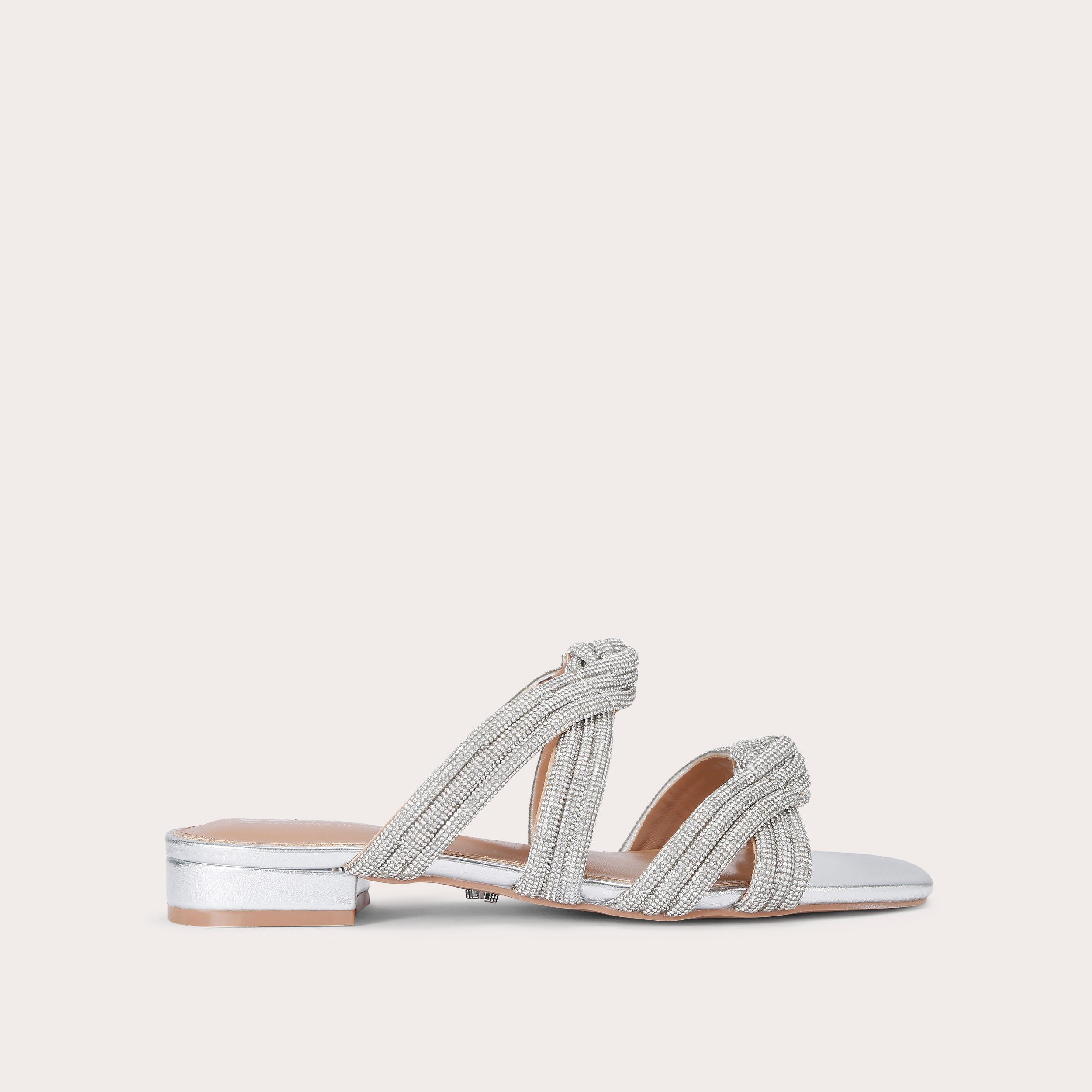 carvela ARIELLE FLAT SANDAL Silver Crystal Slip On Sandal by CARVELA