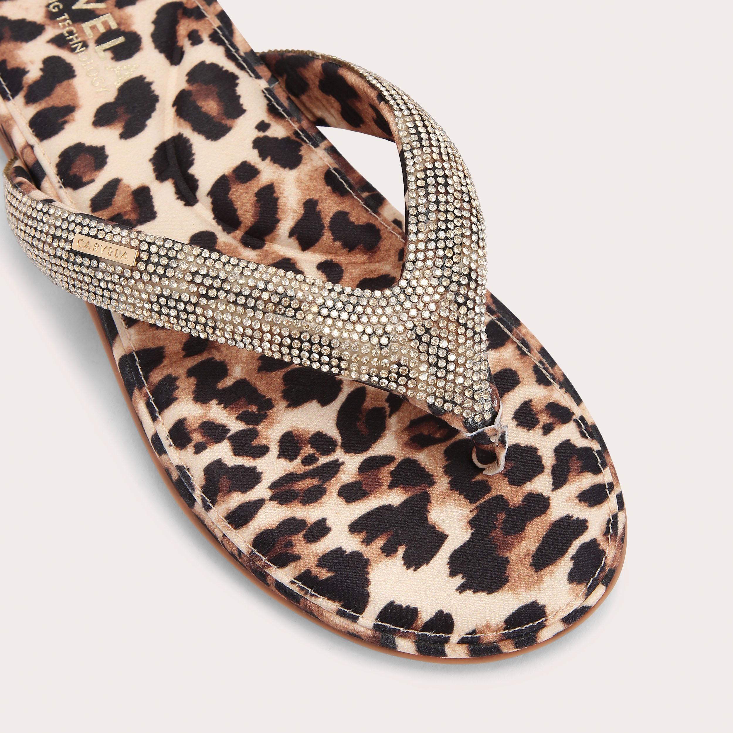 RIVIERA JEWEL Leopard Print Sandals by CARVELA